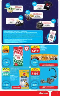 Auchan akciós újság - amely érvényes a következő dátumtól: 21.05.2026 | Oldal: 3 | Termékek: Csaptelep, Diákcsemege, Töltő, Tej