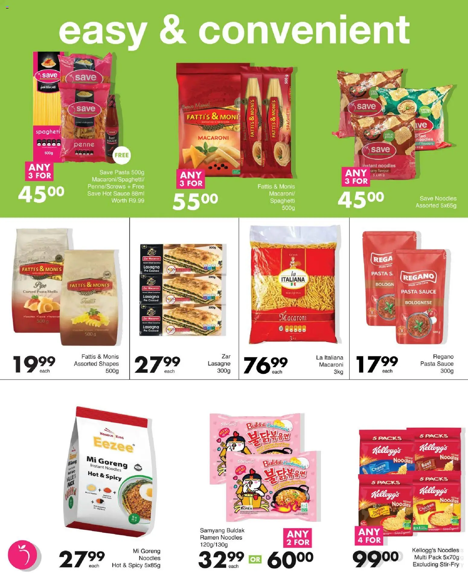 New Save catalogue – valid from 15/09/2026 | Page: 26 | Products: Pasta sauce, Cheese, Noodles, Sauce