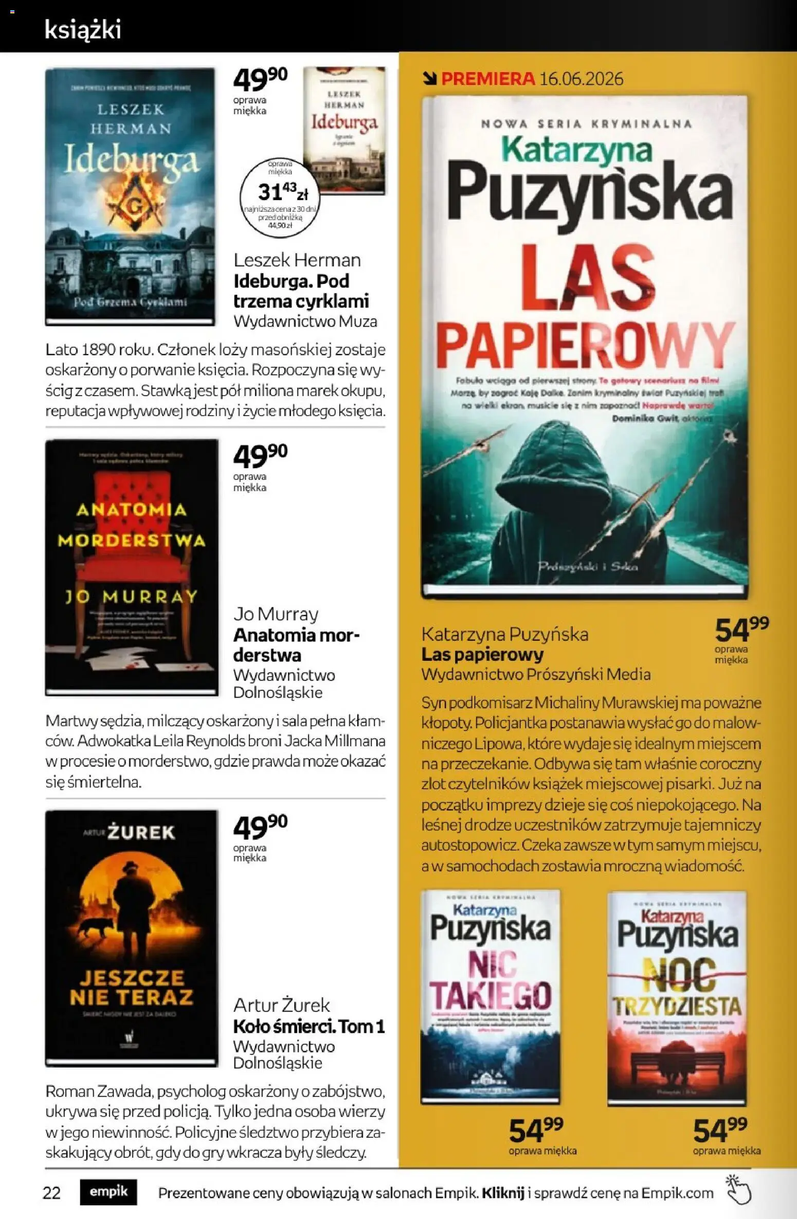 Empik promocje - Tom kultury Książki od 03.06.2026 | Strona: 22 | Produkty: Zurek, Książki, Gry