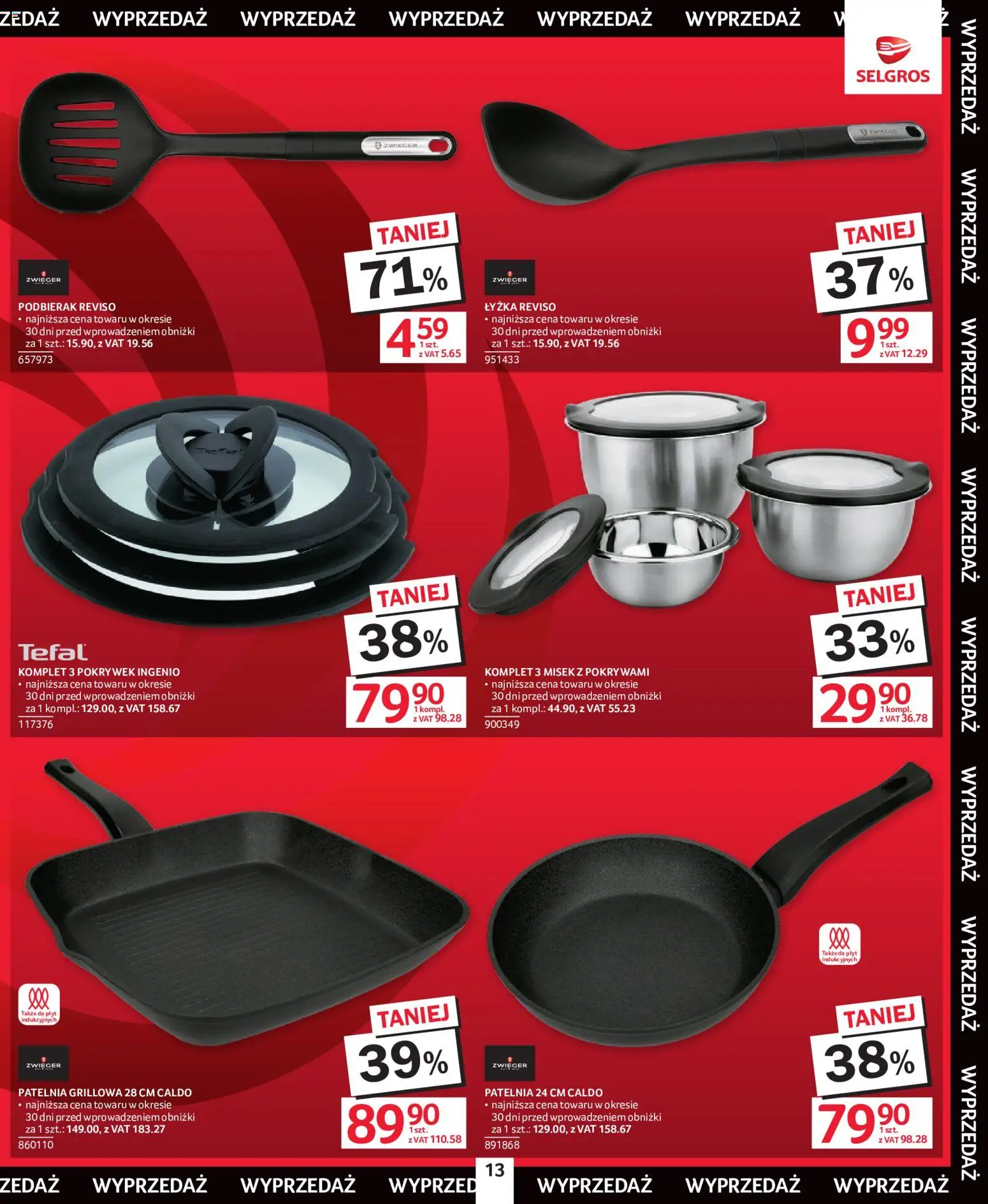 Selgros cash&carry - Totalna Wyprzedaż od 13.08.2026 | Strona: 13 | Produkty: Patelnia