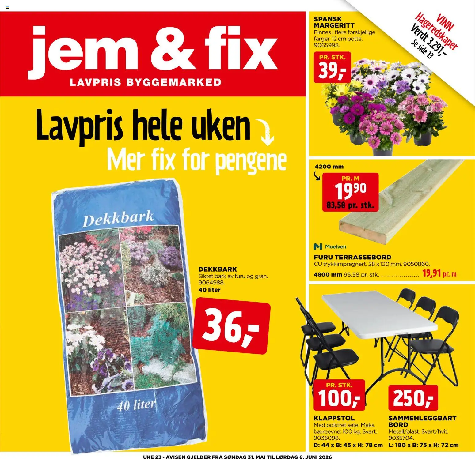 {H1} | Side: 1 | Produkter: Bord, Klappstol