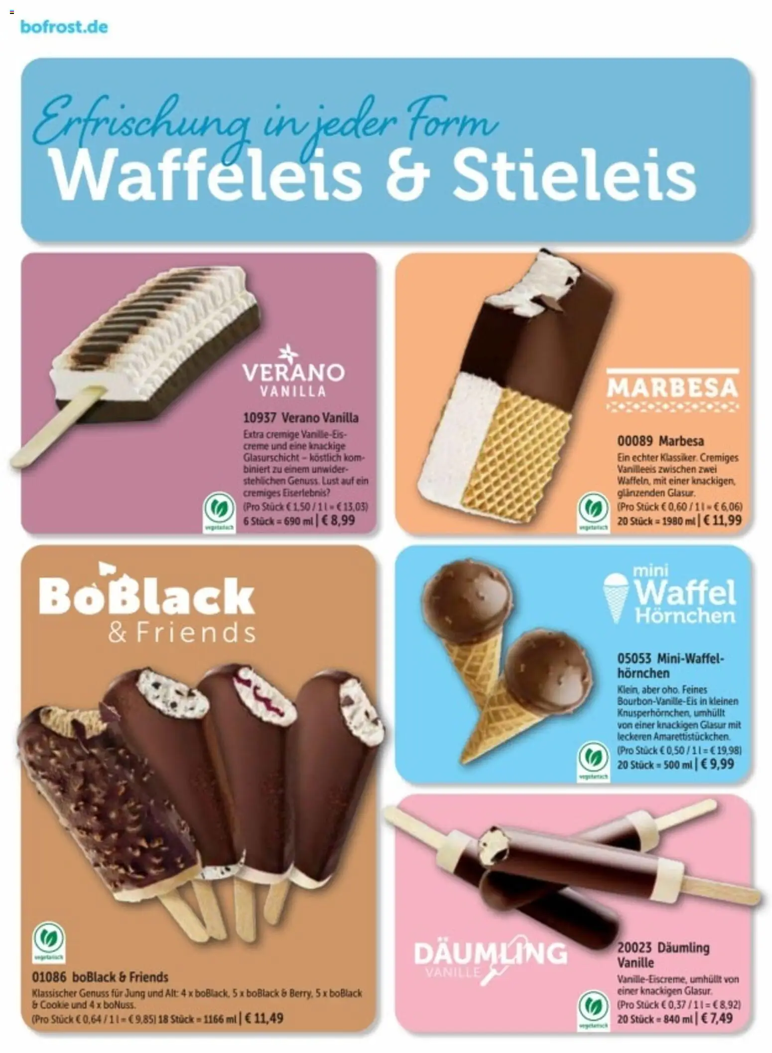 Bofrost Katalog – gültig ab 06.03.2026 | Seite: 22 | Produkte: Creme, Vanille