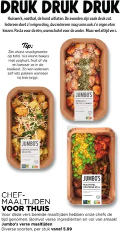 GNOCCHI PESTO TOMAAT, Gnocchi met spinazie, tomatensaus en Parmezaanse kaas. - Voorbeeld van een folder van Jumbo, geldig van 24-08-2026 | Pagina: 34