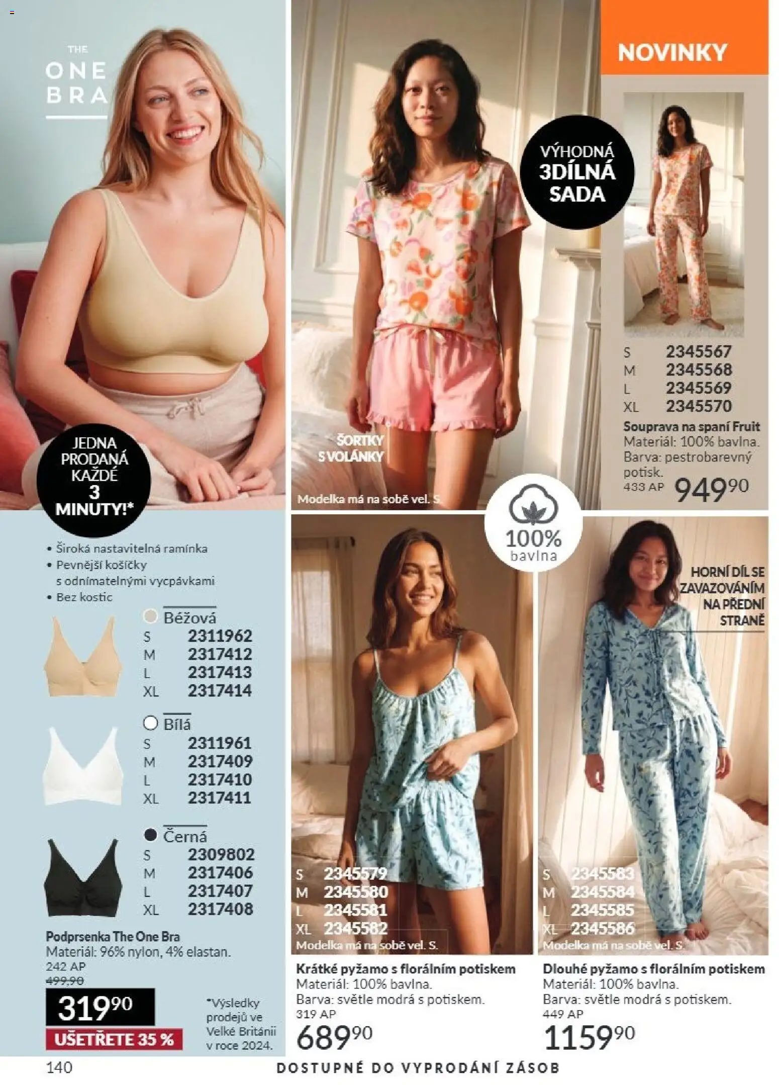 Avon Katalog 09/2026 od 01.09.2026 | Strana: 140 | Produkty: Ramínka, Podprsenka, Pyžamo