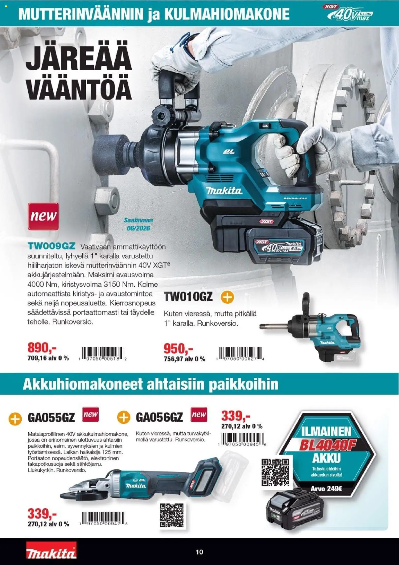 Makita tarjoukset – voimassa 01.01.2026 alkaen | Sivu: 10