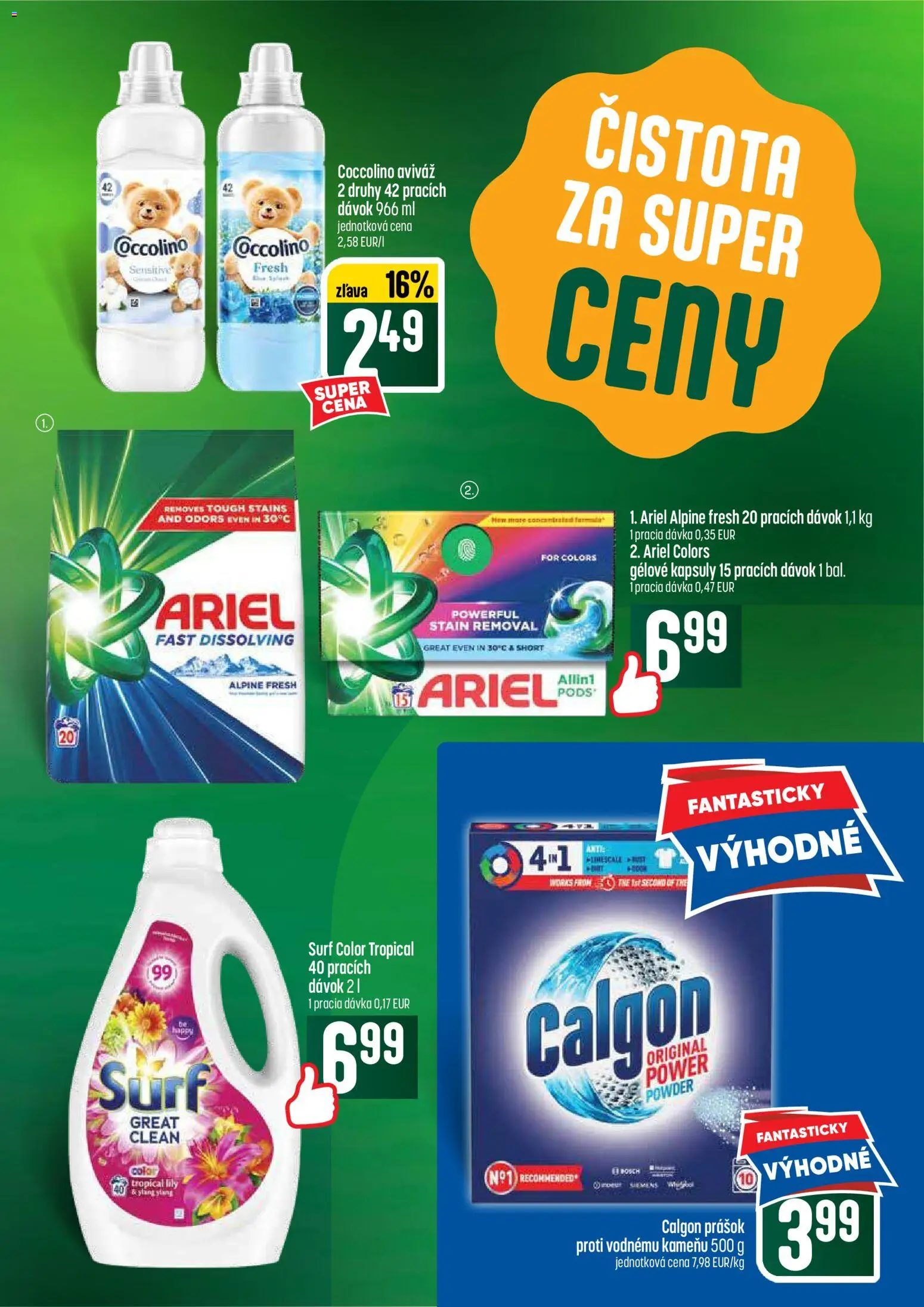 Nové COOP Jednota akcie – leták je platný od 02.07.2026 | Strana: 51 | Produkty: Aviváž, Ariel, Coccolino