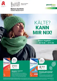 Angebote - Ihre Apotheke vor Ort: Jetzt alle Angebote auch online entdecken! ab 24.10.2026 gültig | Seite: 1 | Produkte: Mohren, Saft, Hustensaft