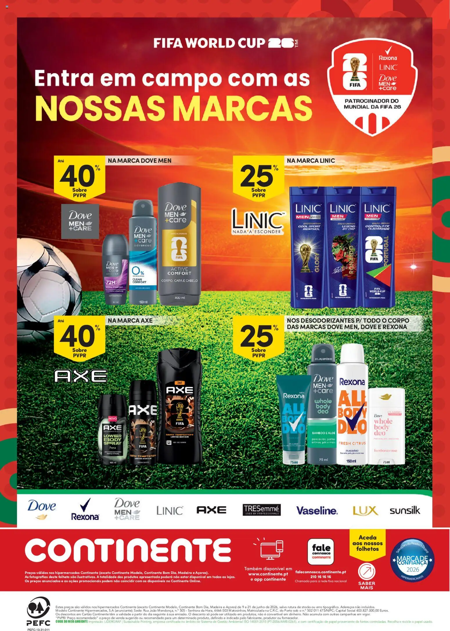 Continente - Futebol Alimenta a fome de vencer │ válido de 09.06.2026 | Página: 24 | Produtos: Desodorizante