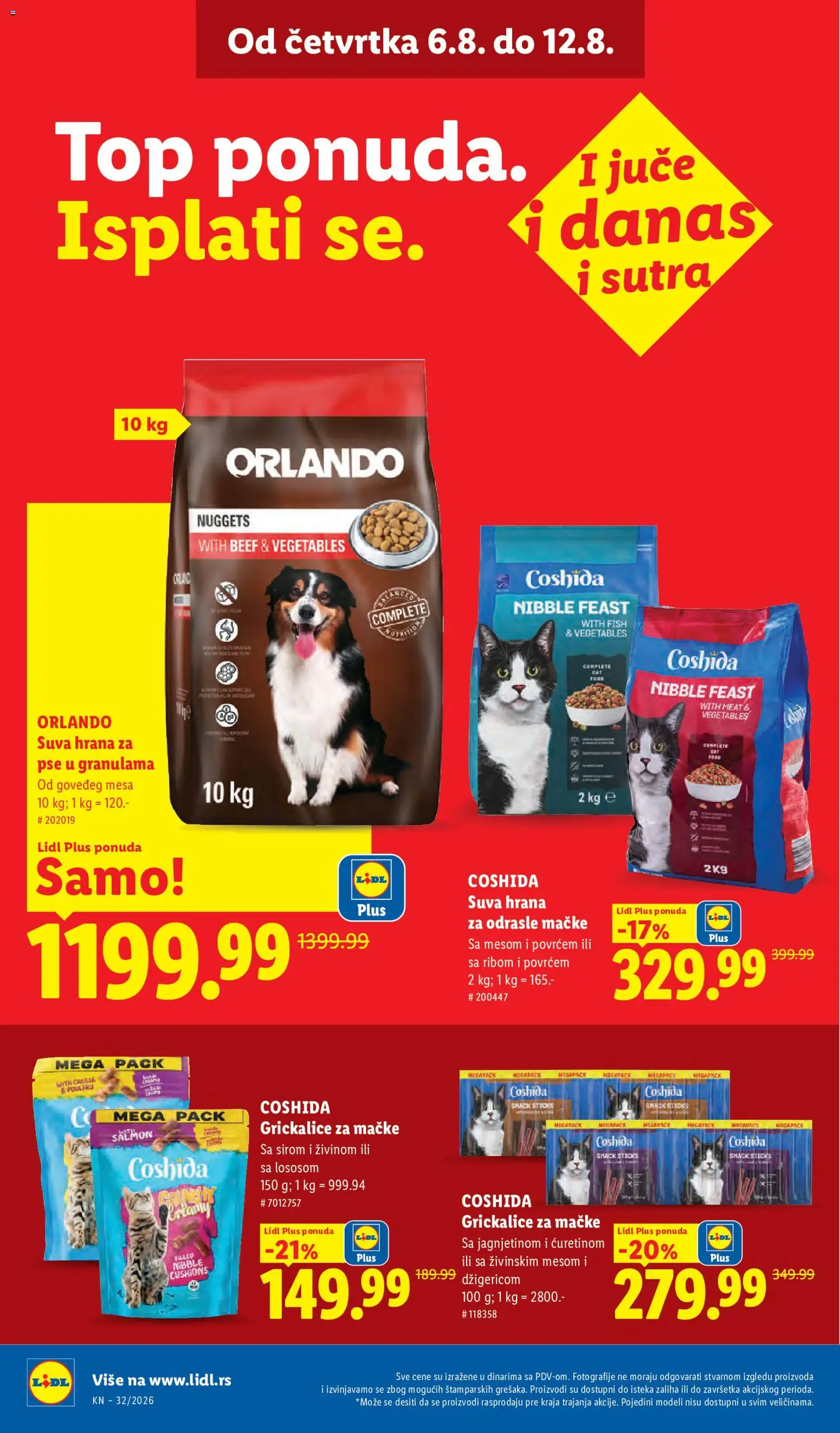 Lidl katalog - važi od 06.08.2026 | Strana: 34 | Proizvode: Hrana za pse, Grickalice