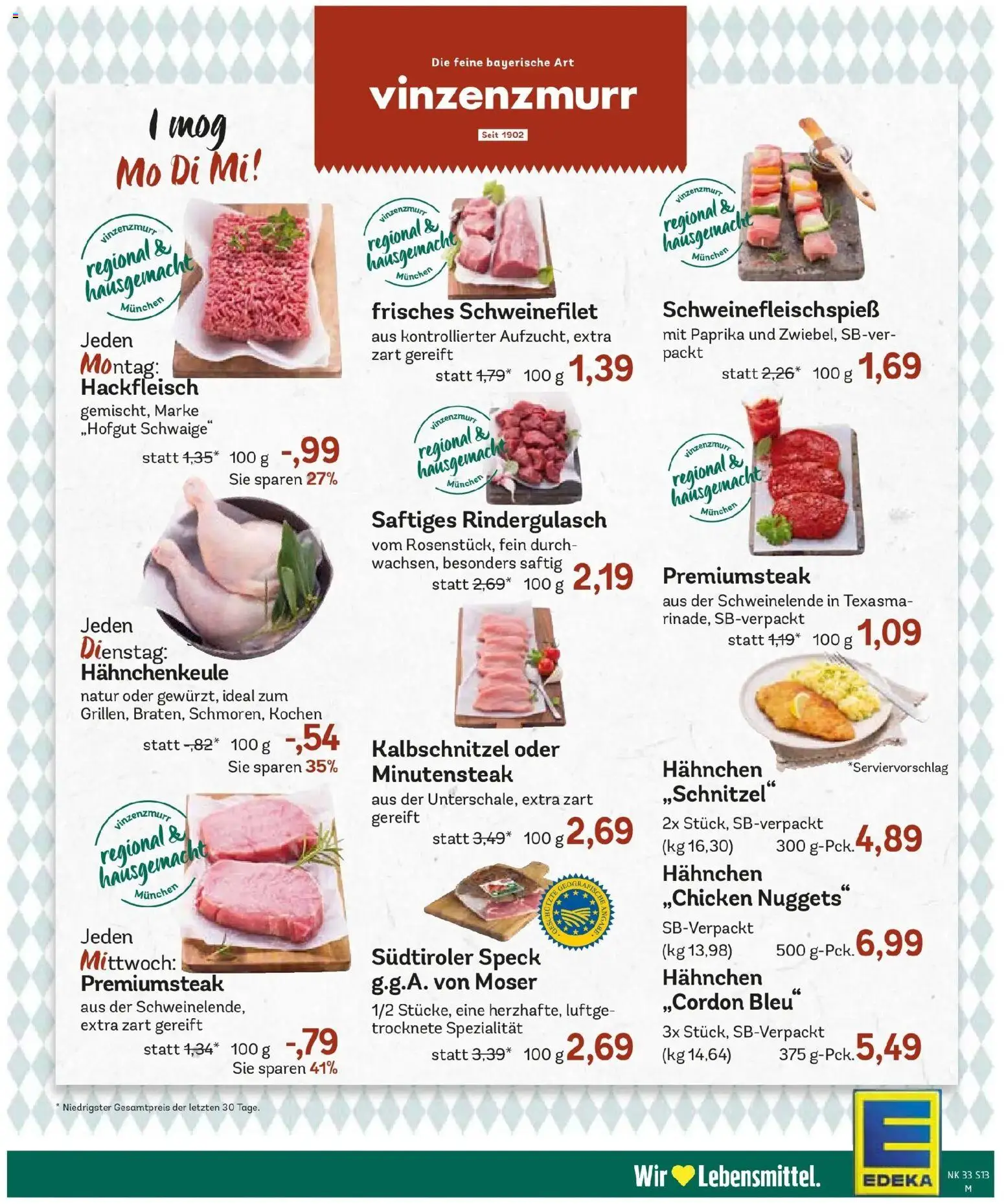 Edeka Prospekt München (ab 10.08.2026) » Angebote Online | Seite: 15 | Produkte: Hahnchen, Schweinefilet, Paprika, Schweinelende