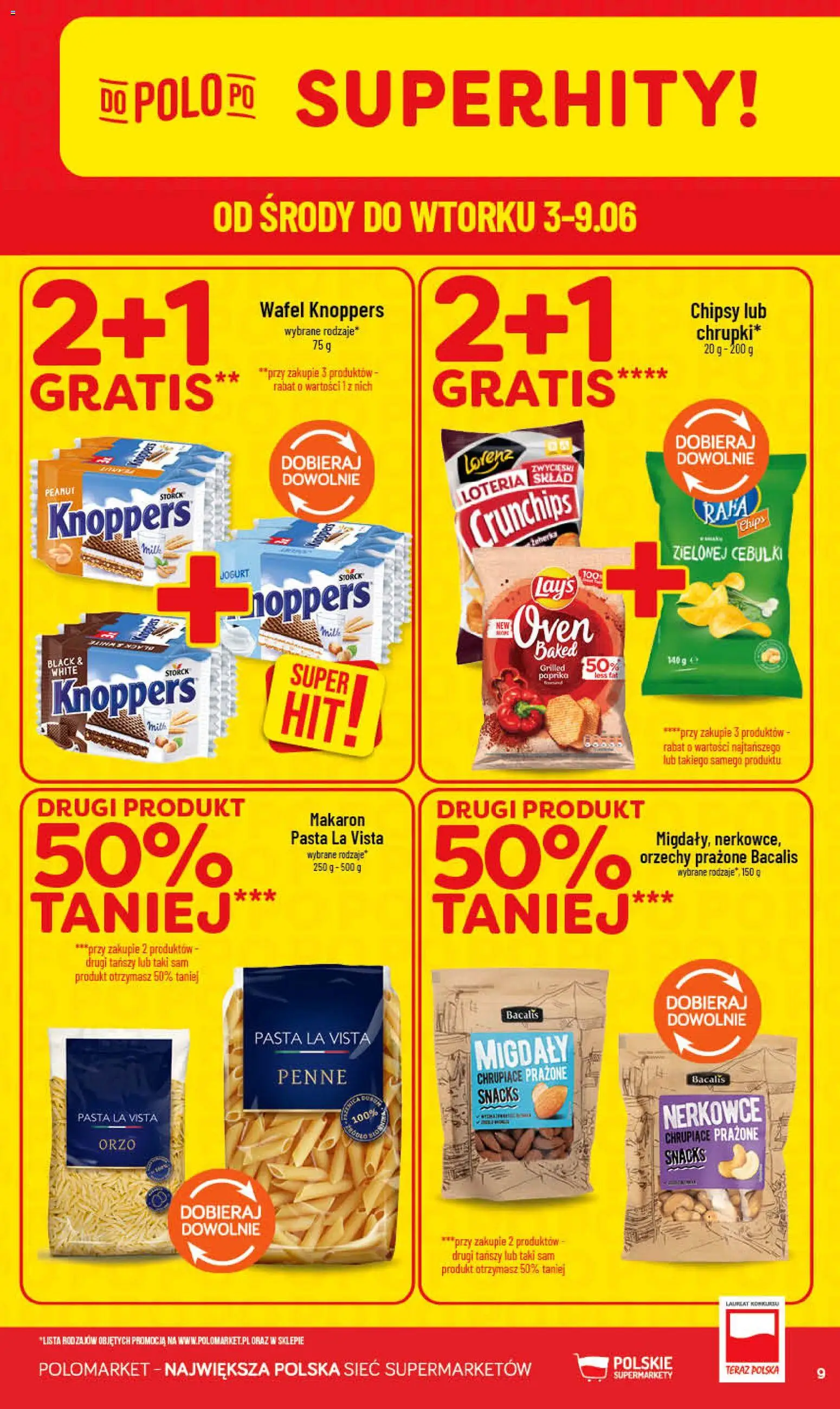 POLOmarket gazetka od 03.06.2026 | Strona: 9 | Produkty: Penne, Jogurt, Makaron, Orzechy