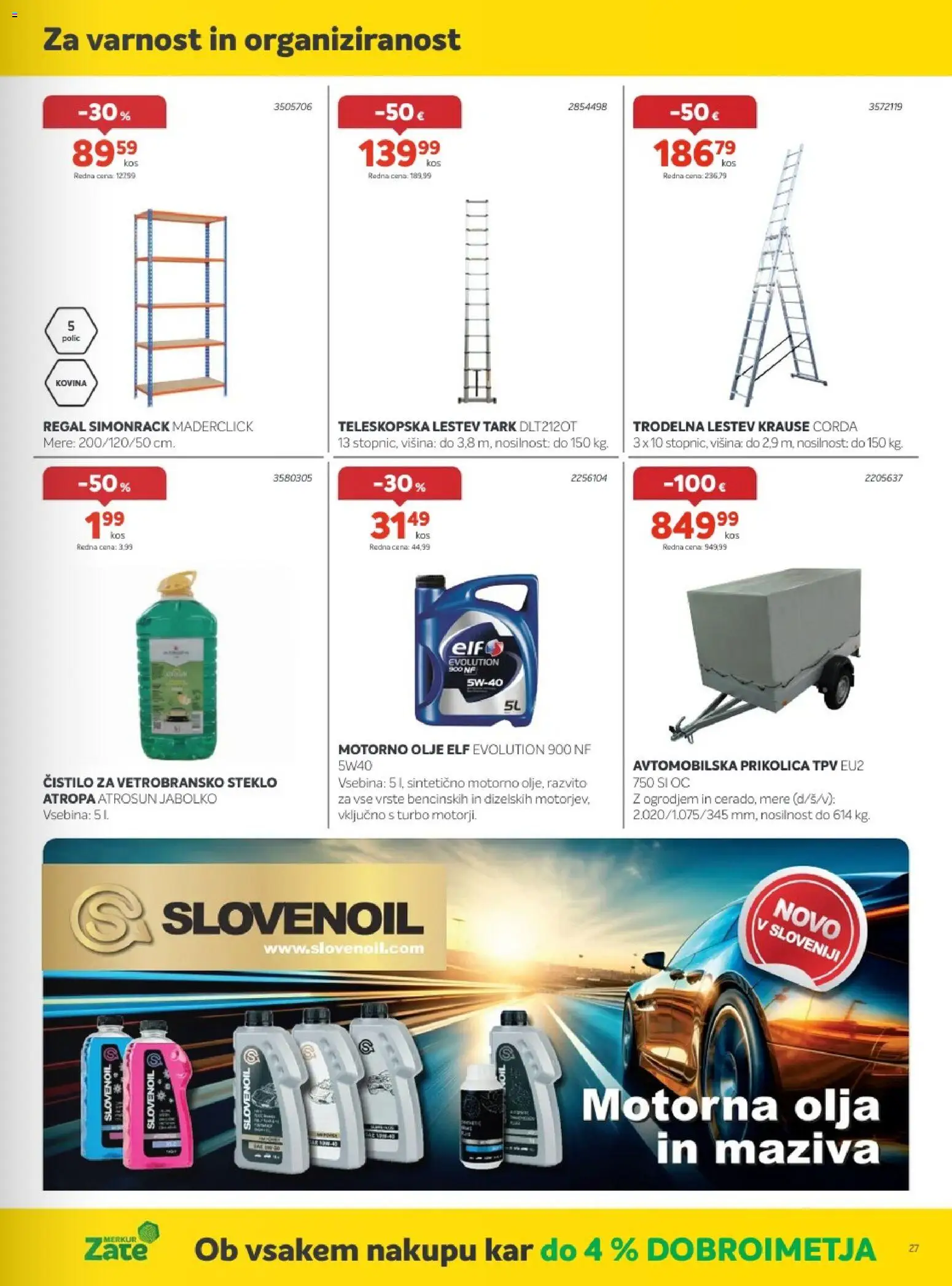 Novi Merkur katalog ponudbe – veljaven od 06.05.2026 | Stran: 27 | Izdelki: Olje, Regal