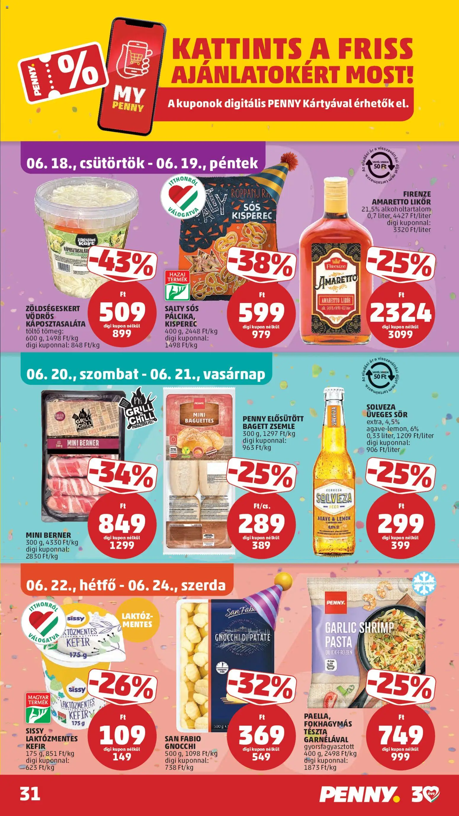 PENNY akciós ujság - amely érvényes a következő dátumtól: 18.06.2026 | Oldal: 33