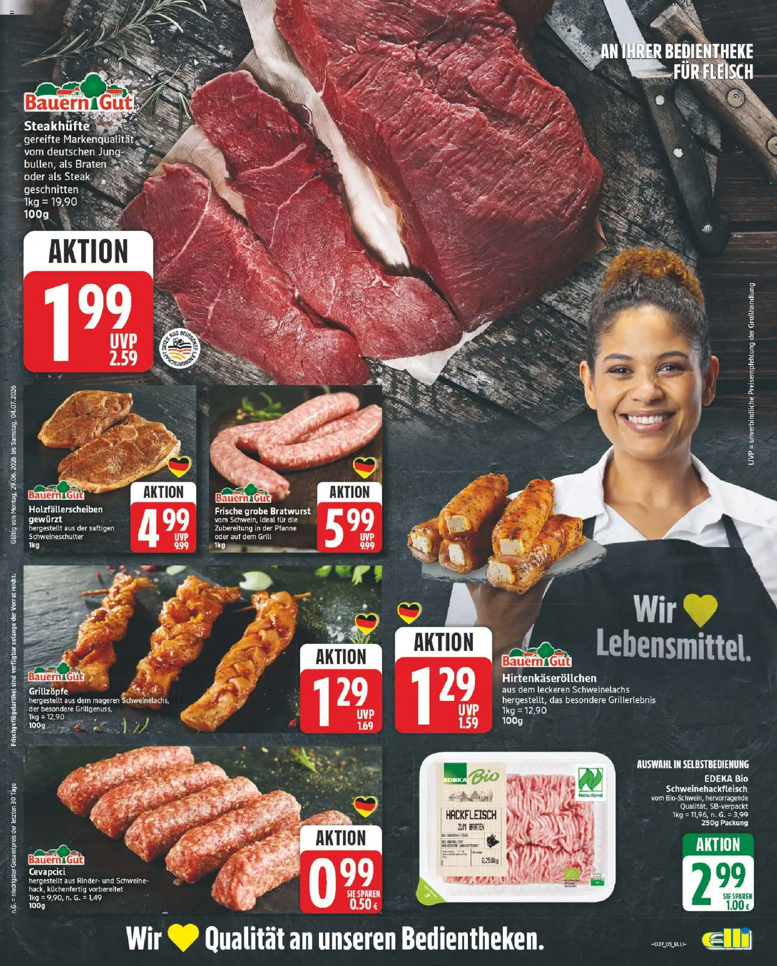 Elli Markt Prospekt Lippstadt – gültig ab 29.06.2026 | Seite: 5 | Produkte: Grill, Bratwurst, Steak, Hackfleisch