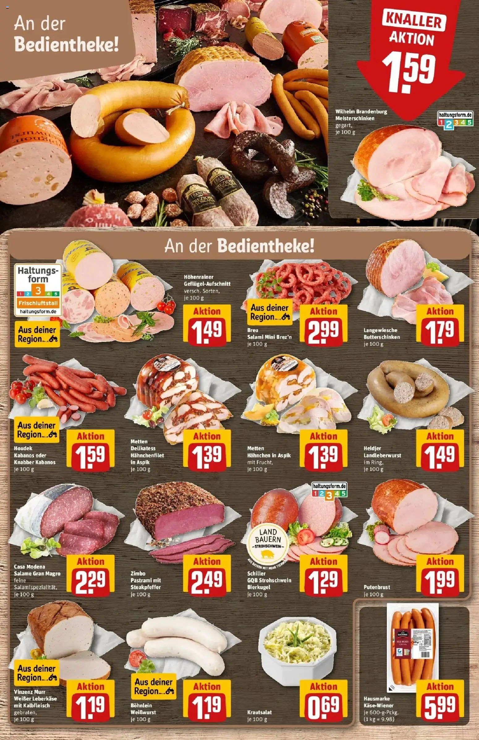REWE Prospekt ab 03.08.2026 zum Blättern » Angebote | Seite: 10 | Produkte: Putenbrust, Hahnchen, Weißwurst, Salami