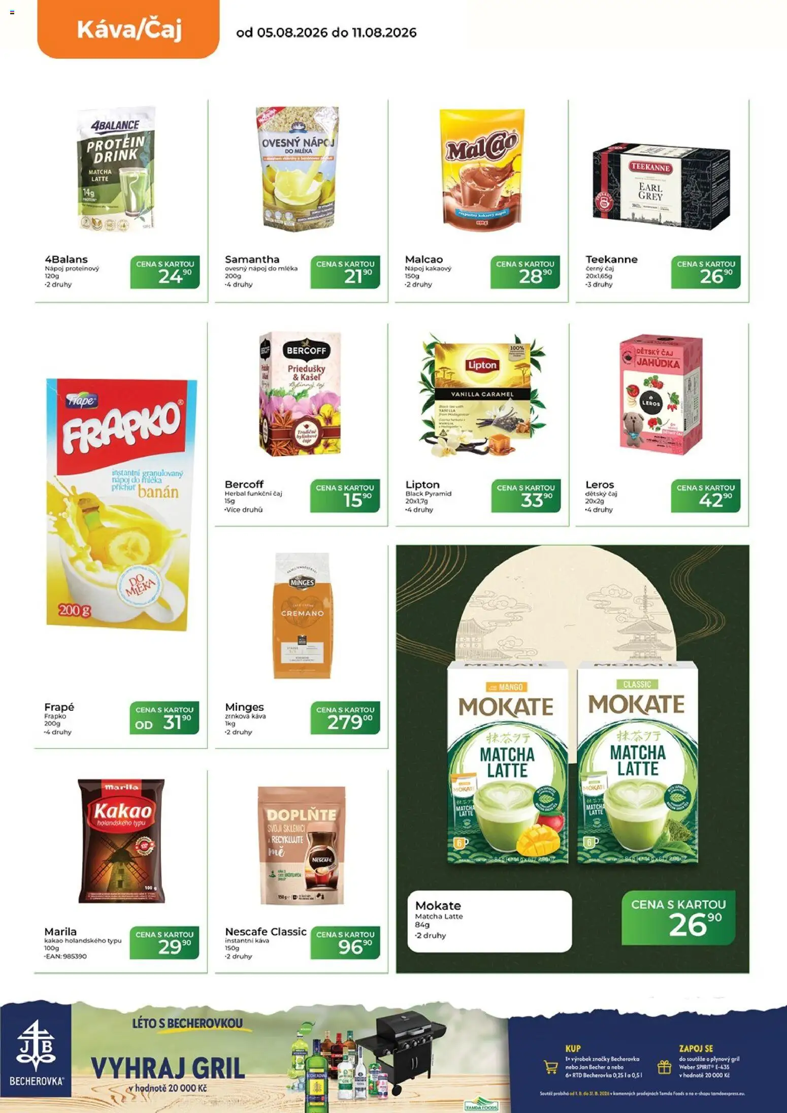 Tamda Foods leták od 05.08.2026 | Strana: 22 | Produkty: Mokate, Instantní káva, Ovesný nápoj, Matcha
