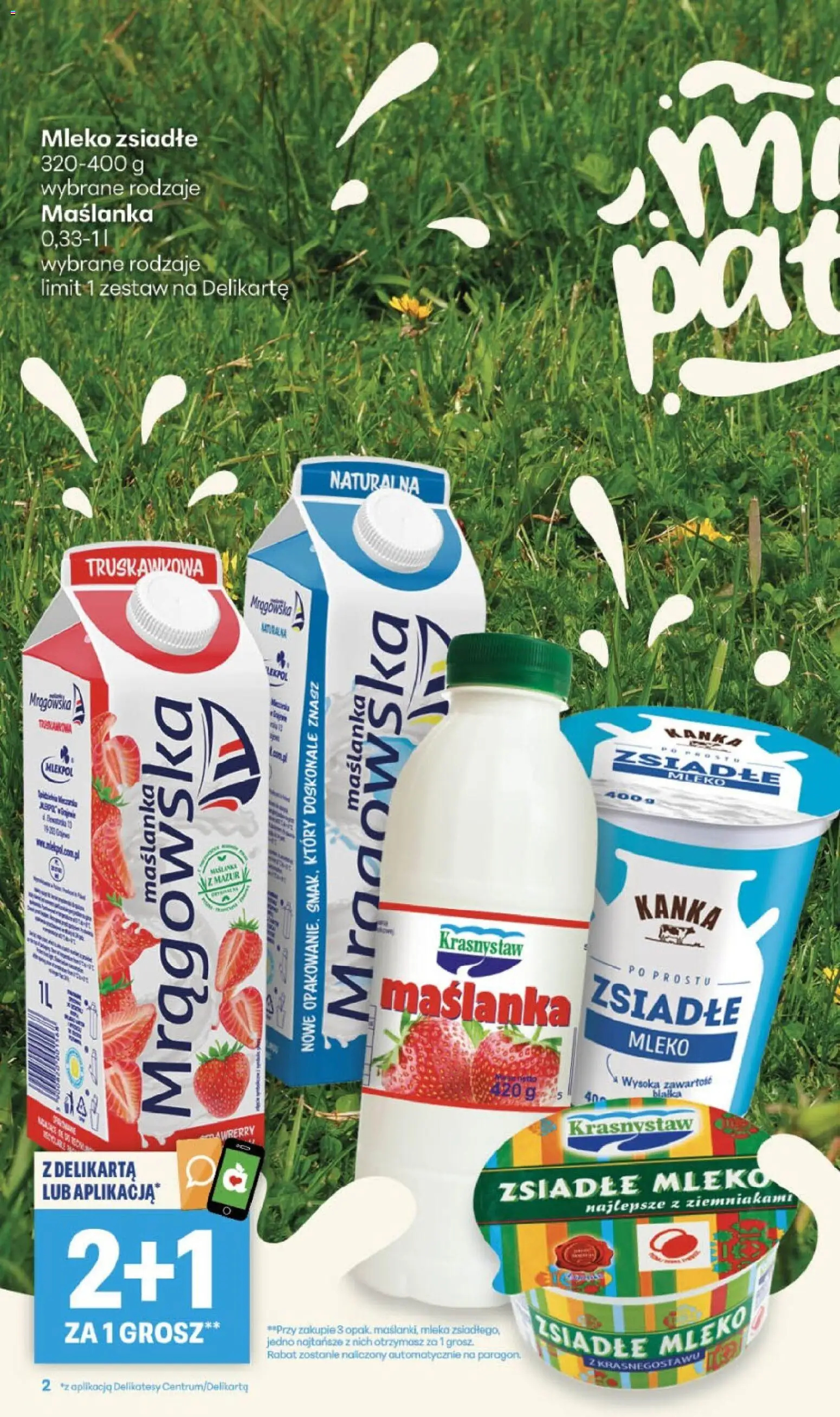 Delikatesy Centrum gazetka od 06.08.2026 | Strona: 2 | Produkty: Maślanka, Zsiadłe mleko, Mleka, Delikatesy