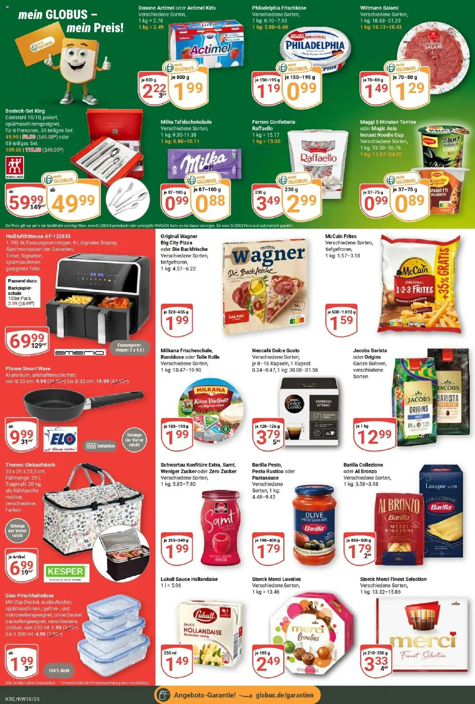 Globus Prospekt Krefeld	 – gültig ab 27.04.2026 | Seite: 4 | Produkte: Nescafe, Actimel, Barilla, Milkana