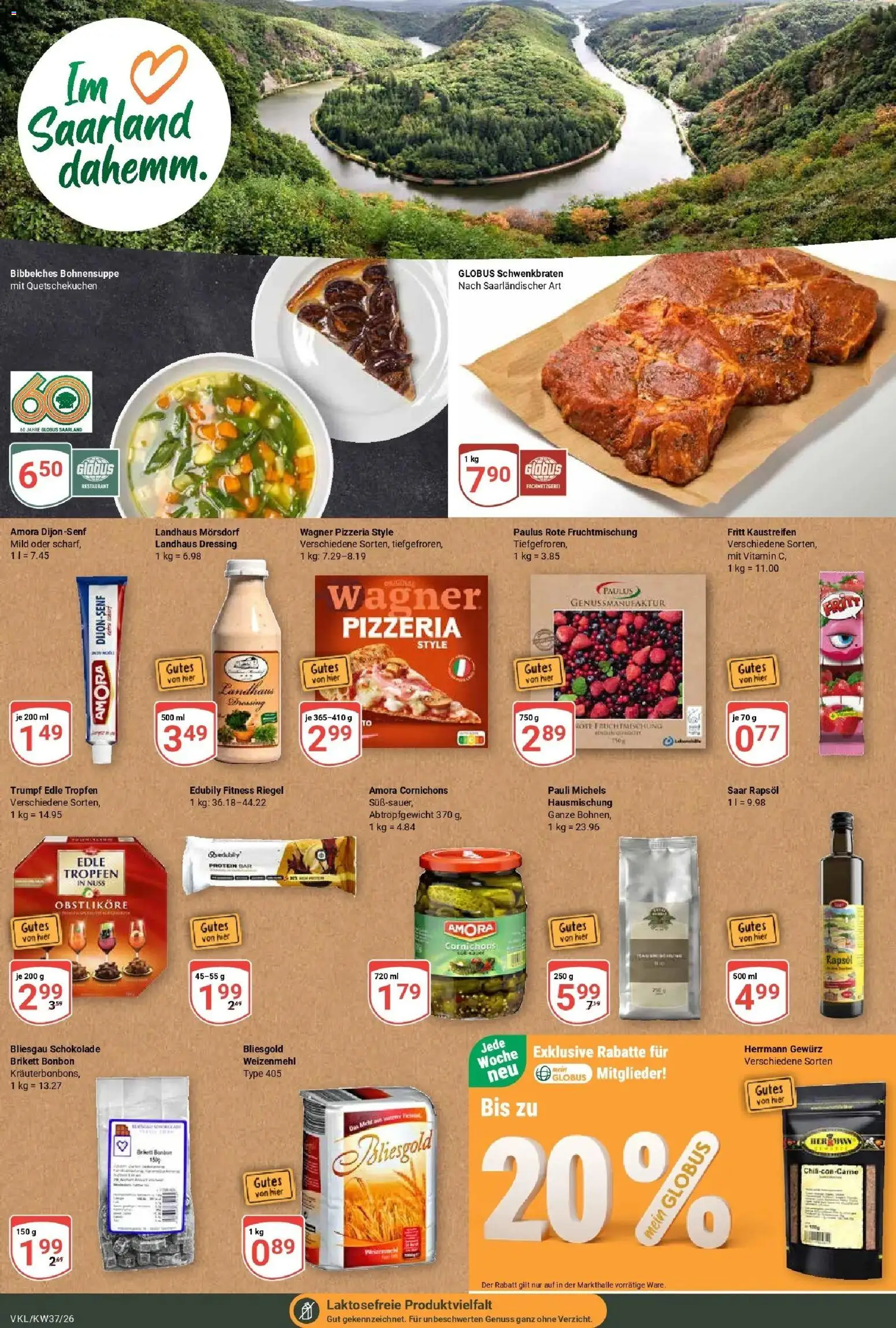 Globus Prospekt Völklingen – gültig ab 07.09.2026 | Seite: 8 | Produkte: Schokolade, Rapsöl, Dressing, Weizenmehl