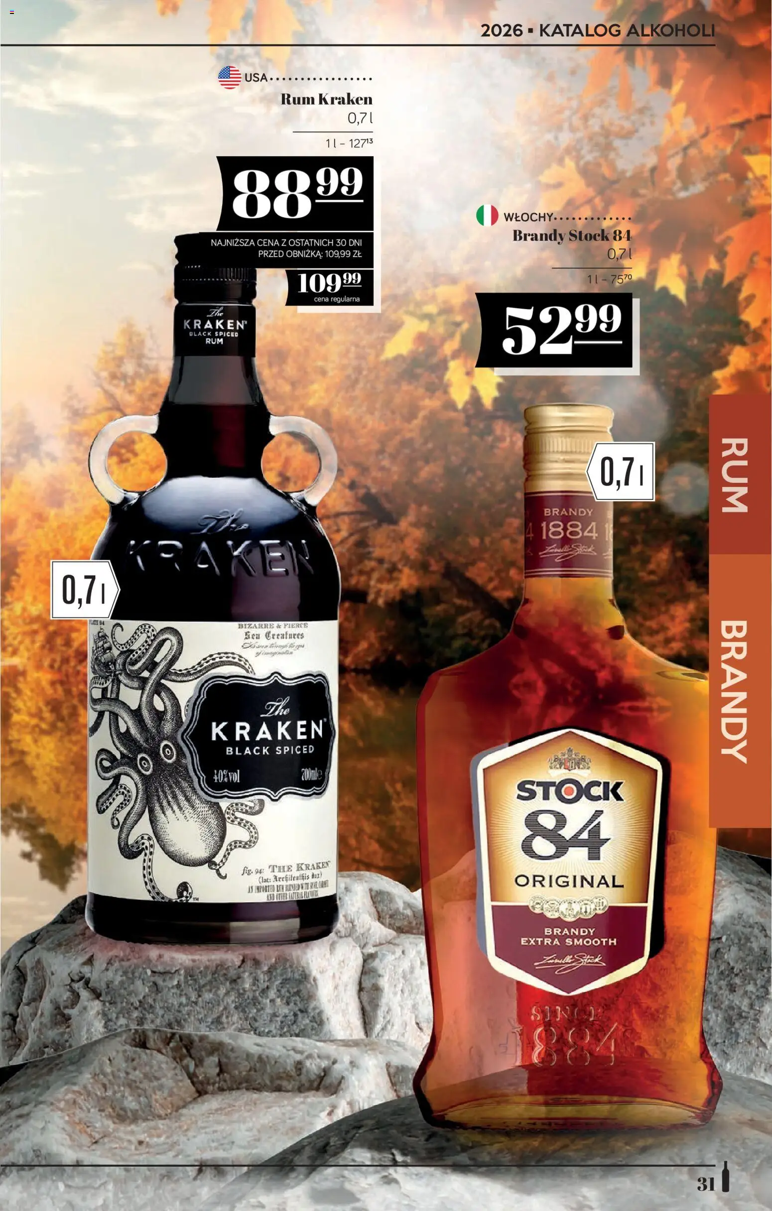 POLOmarket katalog - Alkoholi od 22.10.2026 | Strona: 31 | Produkty: Stek, Brandy, Rum Kraken, Rum