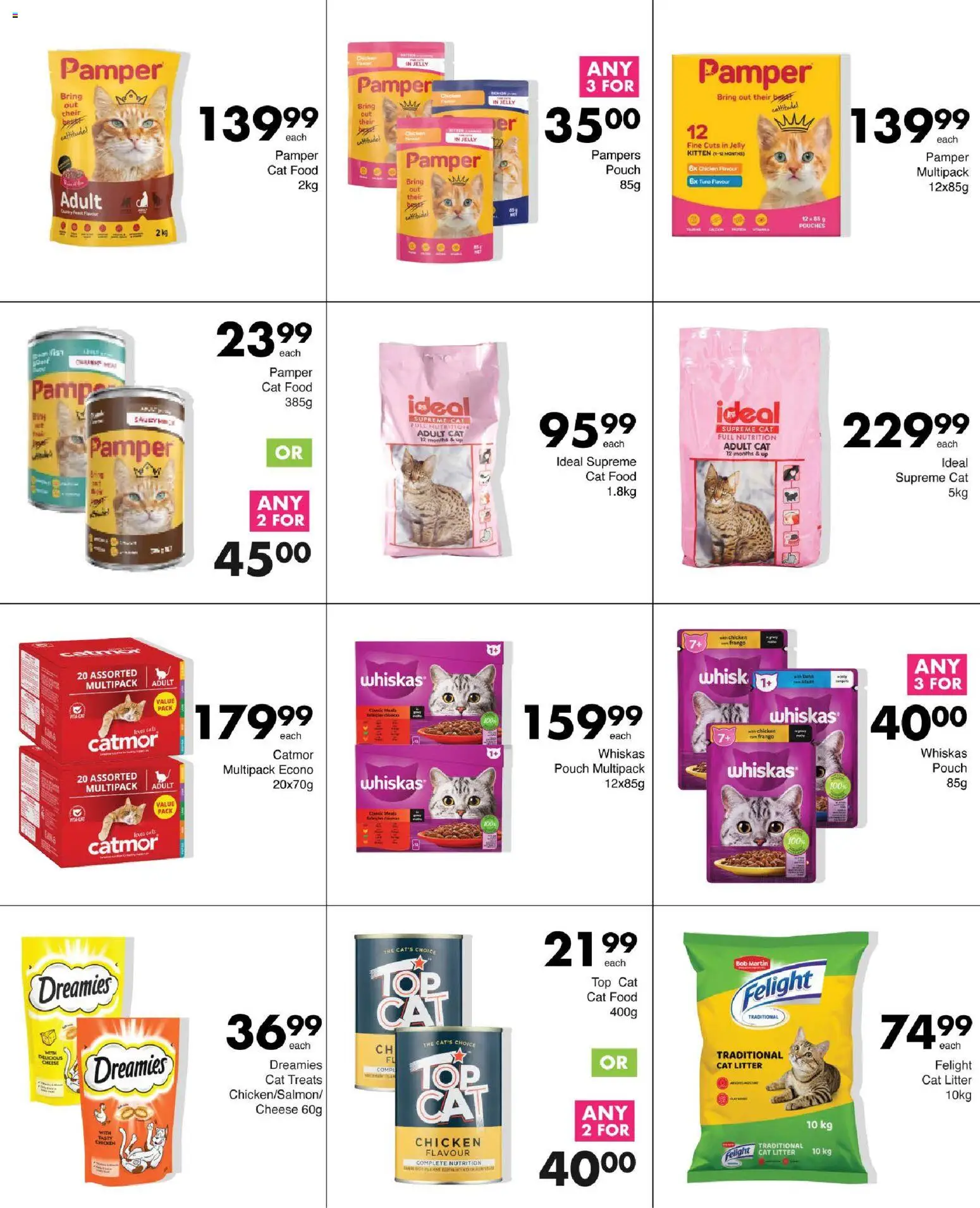 New Save catalogue – valid from 11.06.2026 | Page: 85 | Products: Chicken, Peach, Cat food, Cat litter