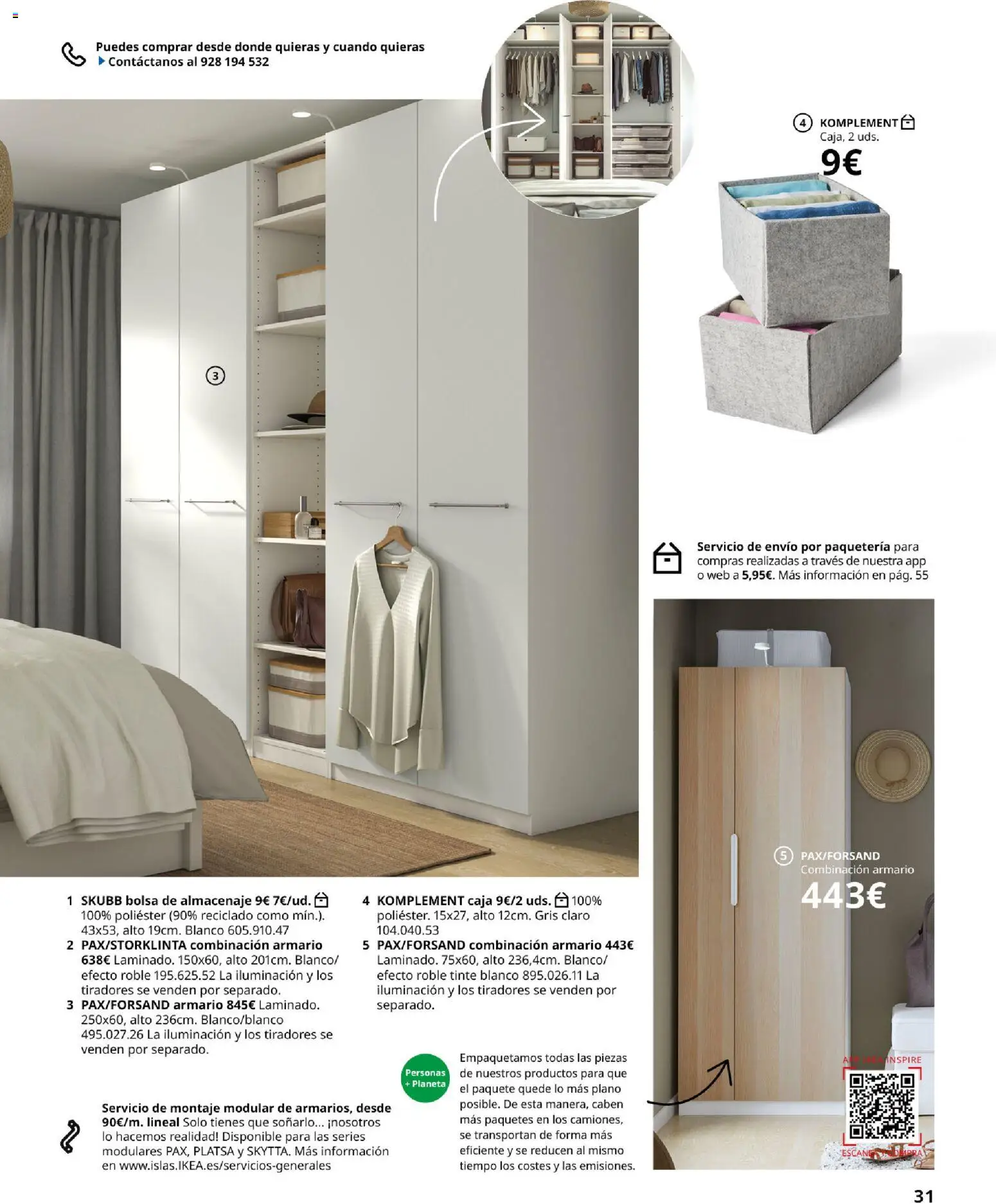 Catálogo IKEA Dormitorios │ válido desde el 01/02/2026 | Página: 31 | Productos: Tinte, Bolsa, Galette de chaise, Armario