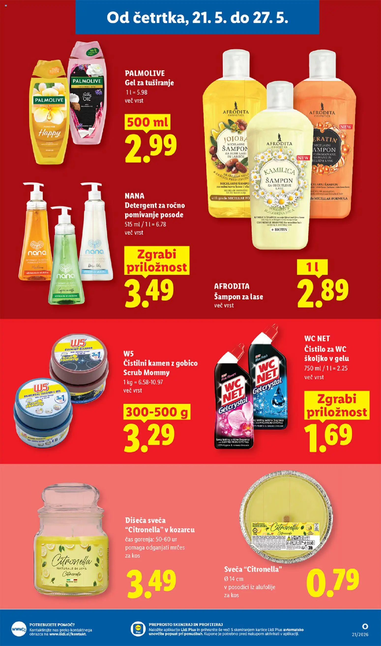 Novi Lidl katalog ponudbe – veljaven od 21.05.2026 | Stran: 23 | Izdelki: Sveča, Kos, Sampon, Detergent