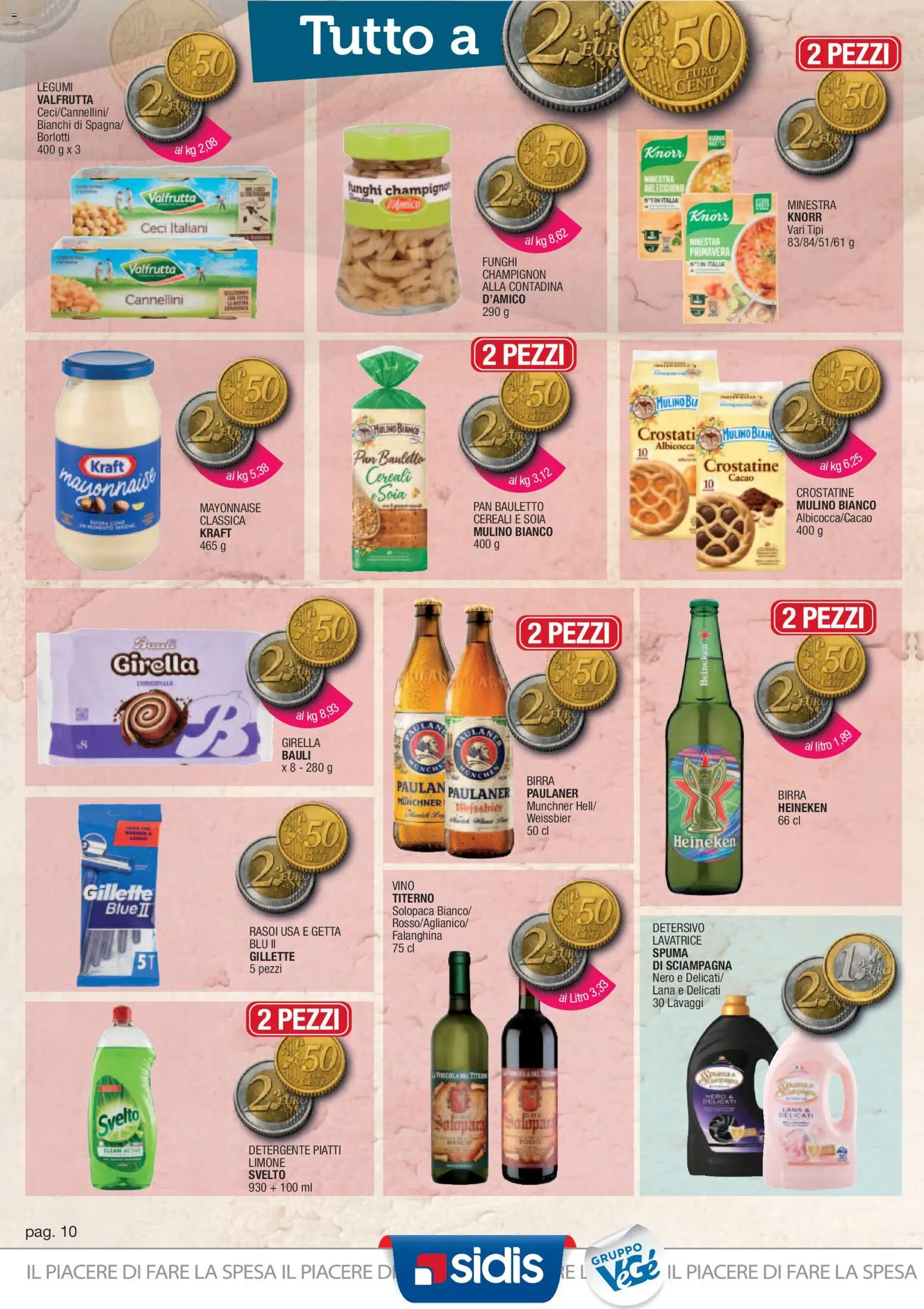 Volantino Sidis del 05/10/2026 | Pagina: 10 | Prodotti: Piatti, Cannellini, Crostatine, Funghi