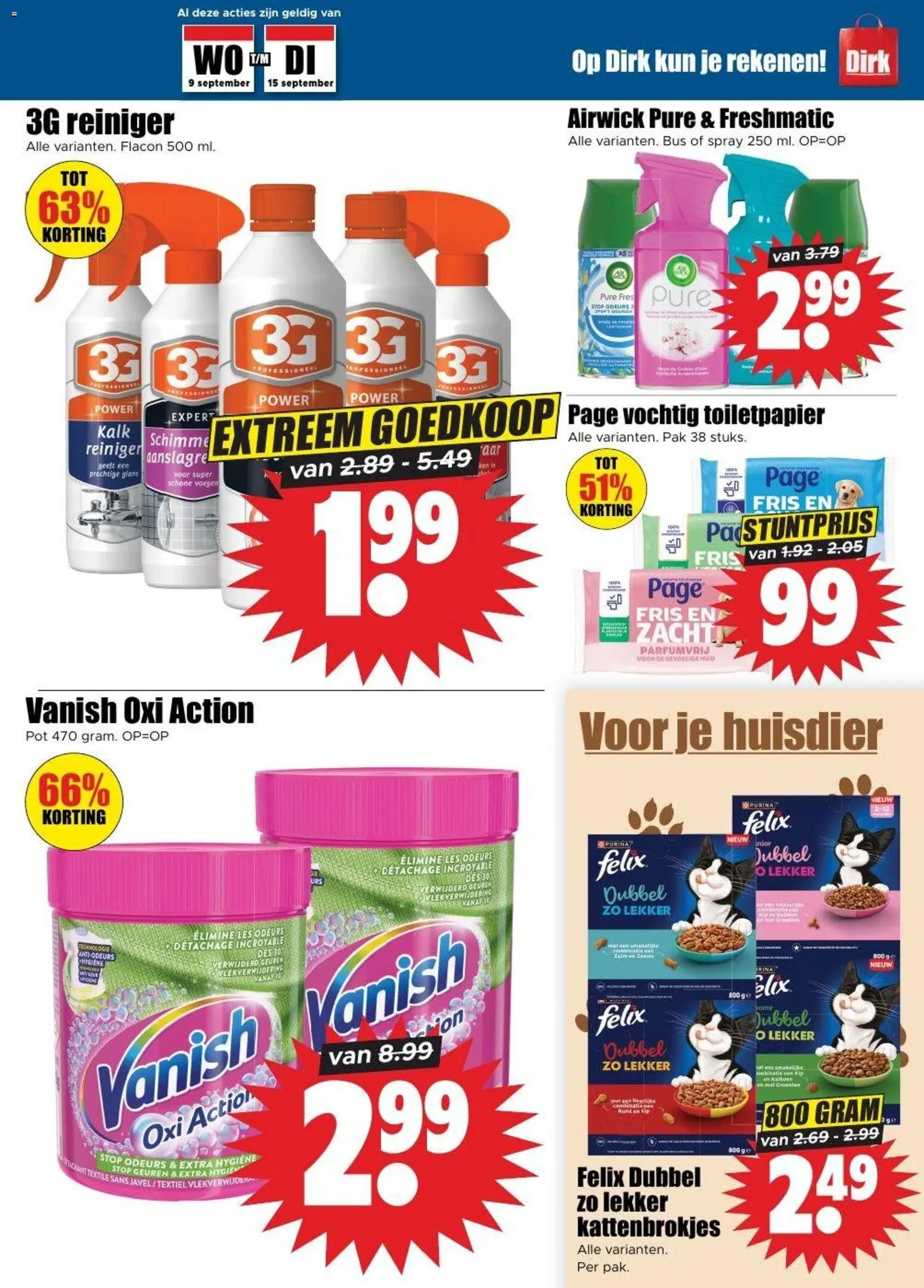 {H1} | Pagina: 21 | Producten: Geuren, Kalkoen, Kattenbrokjes, Kip
