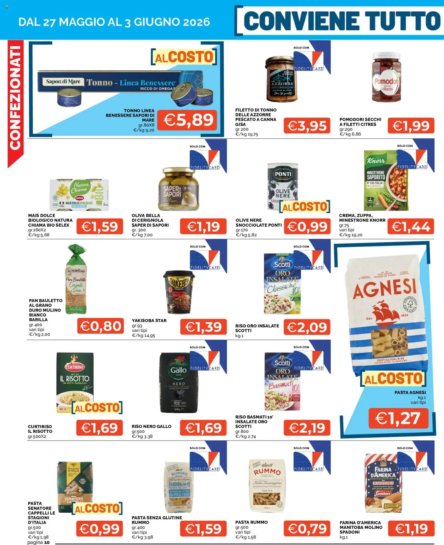 Volantino Mercatò del 27.05.2026 | Pagina: 10 | Prodotti: Riso Basmati, Olive, Pomodori, Pomodori secchi