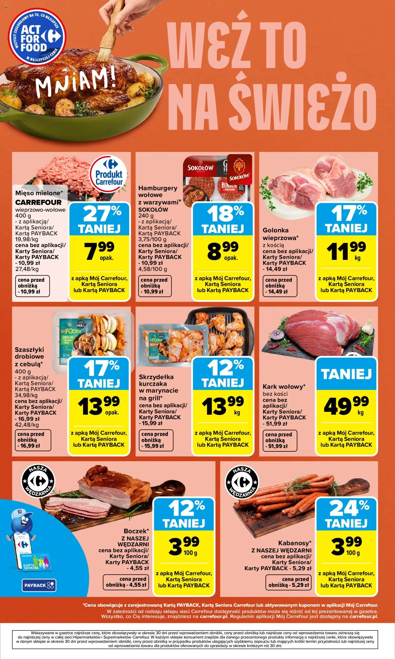 Carrefour gazetka - Weź to na świeżo od 01.06.2026 | Strona: 6 | Produkty: Karta, Mięso, Grill, Hamburgery