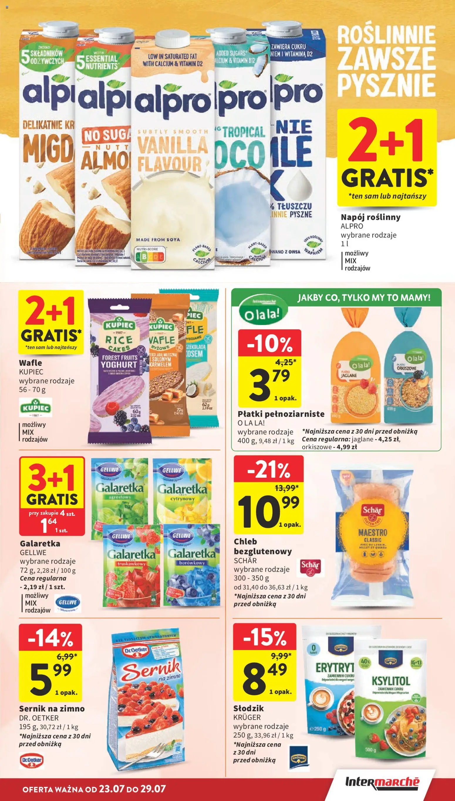 Intermarche gazetka od 23.07.2026 | Strona: 25 | Produkty: Galaretka, Wafle, Chleb, Płatki