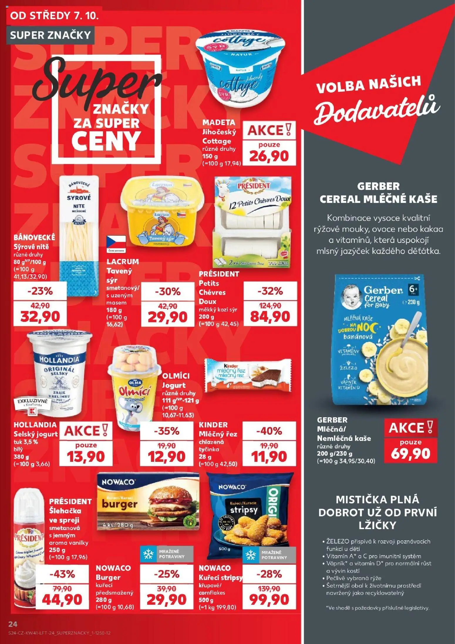 Kaufland leták - Liberec od 07.10.2026 | Strana: 24 | Produkty: Ovoce, Rýže, Kozí sýr, Kinder