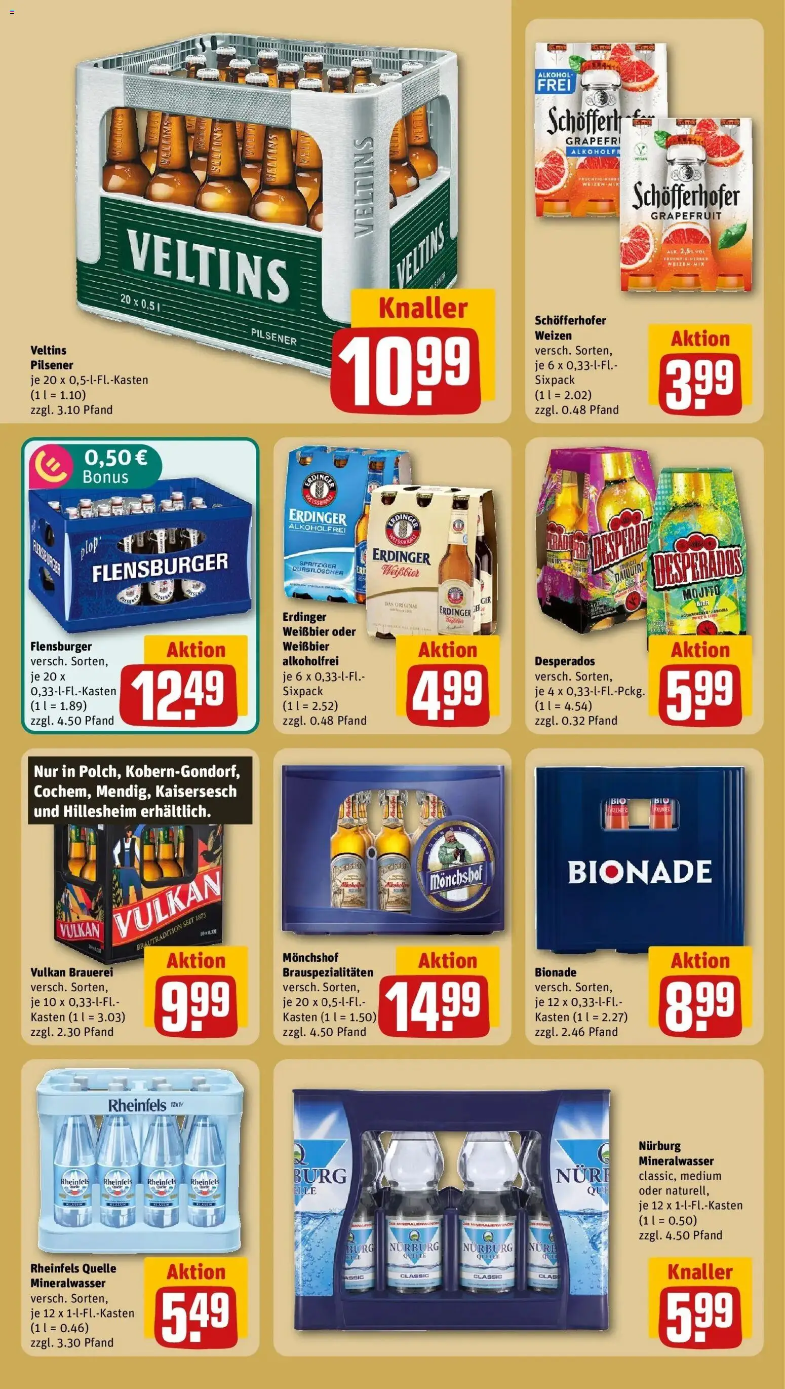 REWE Prospekt ab 10.08.2026 zum Blättern » Angebote | Seite: 17 | Produkte: Durstloscher, Flensburger, Grapefruit, Desperados