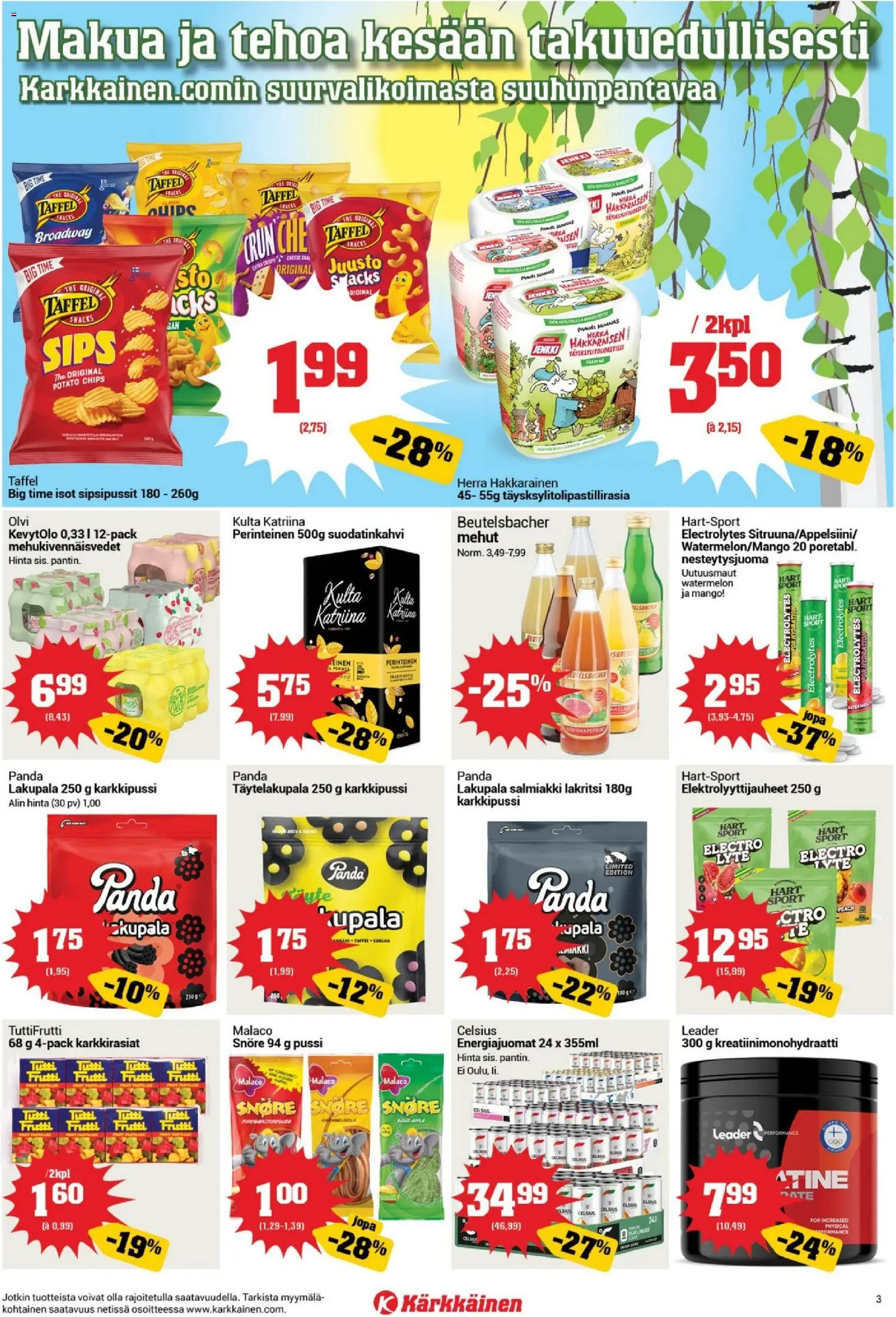 Kärkkäinen tarjoukset – voimassa 24/06/2026 alkaen | Sivu: 3 | Tuotteet: Mango, Juusto, Lakritsi, Tuttifrutti