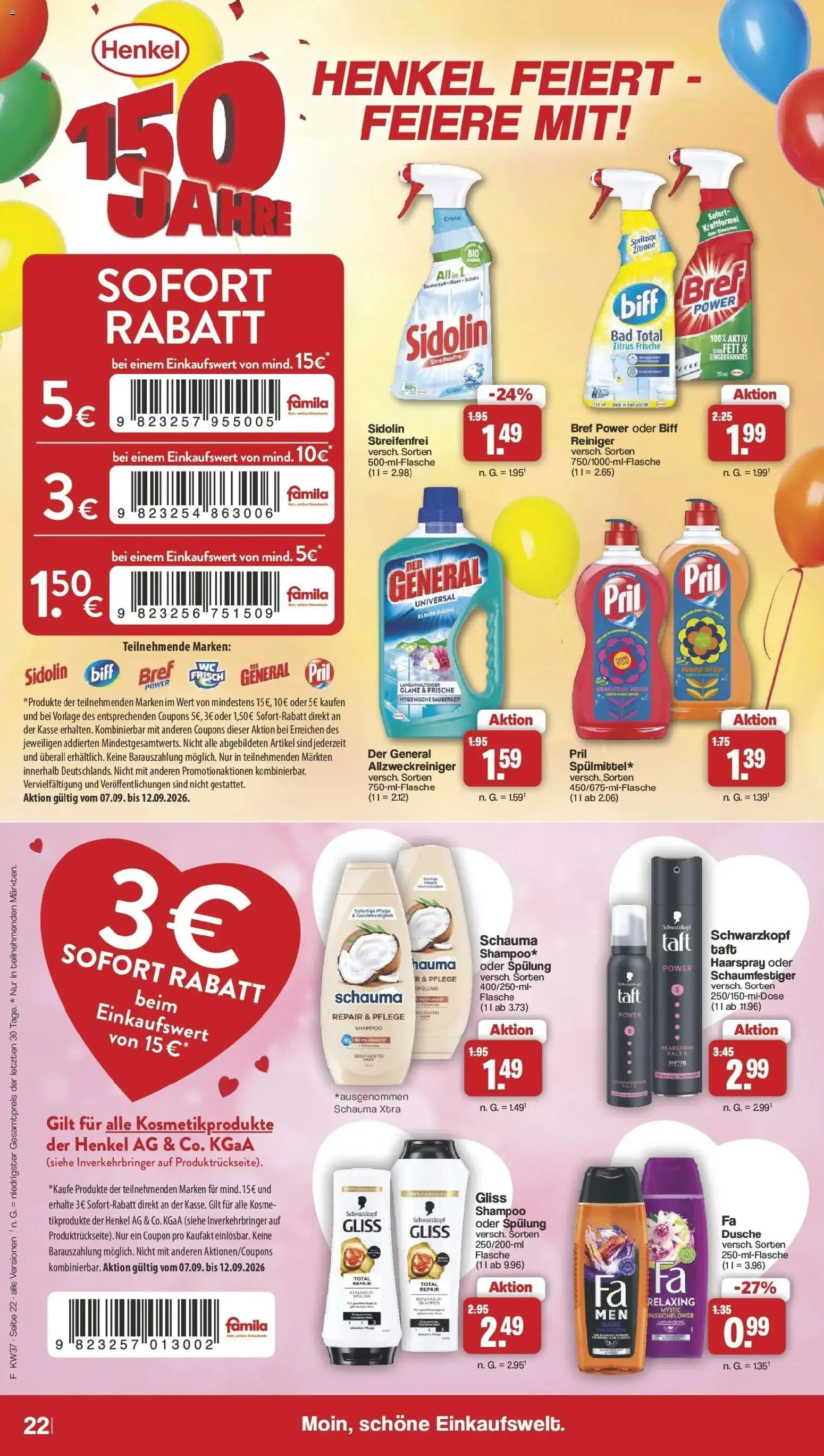 Famila Nordwest  Aktueller Prospekt – gültig ab 07.09.2026 | Seite: 24 | Produkte: Bad, Dusche, Shampoo, Spülung