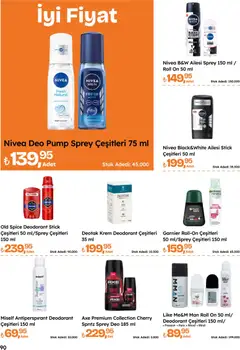 22 Ekim 2026 tarihinden itibaren geçerli olan Migros kataloğu önizlemesi | Sayfa: 90 | Ürünler: Krem, Deodorant, Antiperspirant