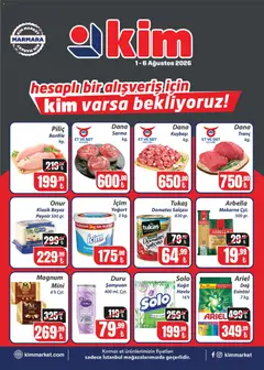 01 Ağustos 2026 tarihinden itibaren geçerli olan Kim Market kataloğu önizlemesi