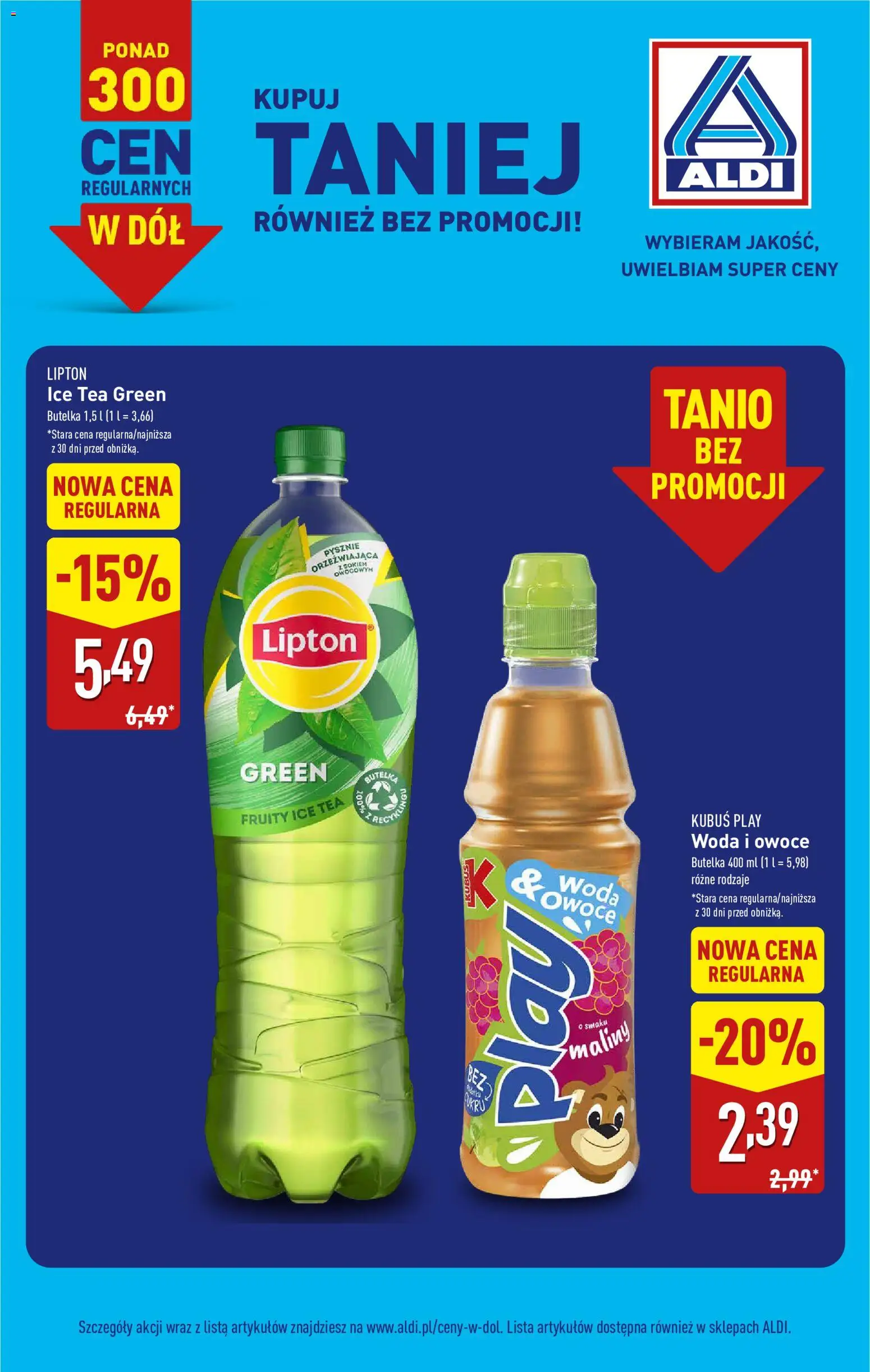 Aldi Polsko leták - Ceny regularne w dół od 14.09.2026 | Strana: 11 | Produkty: Maliny, Ice tea