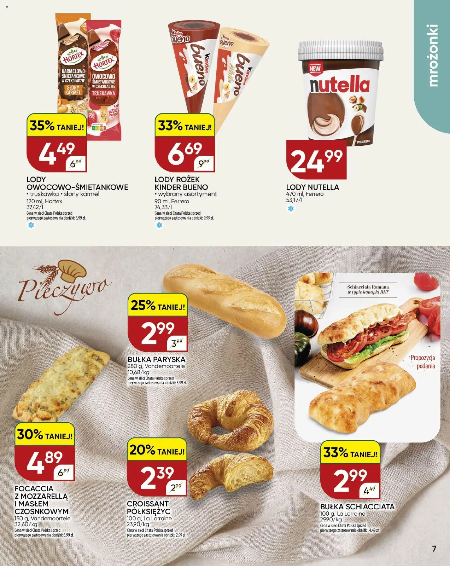 Chata Polska gazetka od 21.05.2026 | Strona: 18 | Produkty: Kinder Bueno, Bułka, Mozzarella, Lody