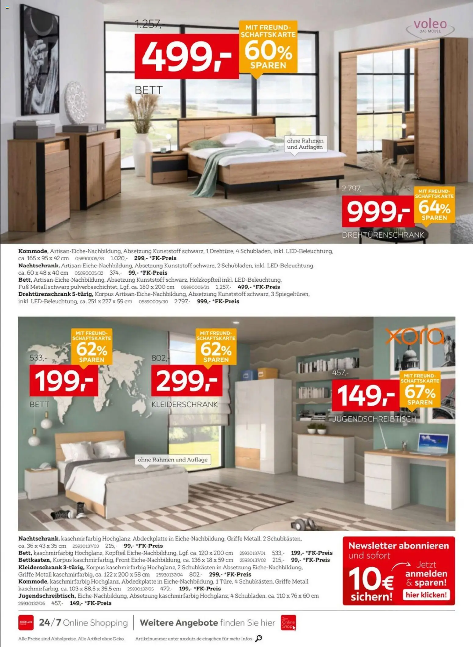 XXXLutz Jubiläum – gültig ab 11.07.2026 | Seite: 12 | Produkte: Bett, Kleiderschrank, Drehtürenschrank