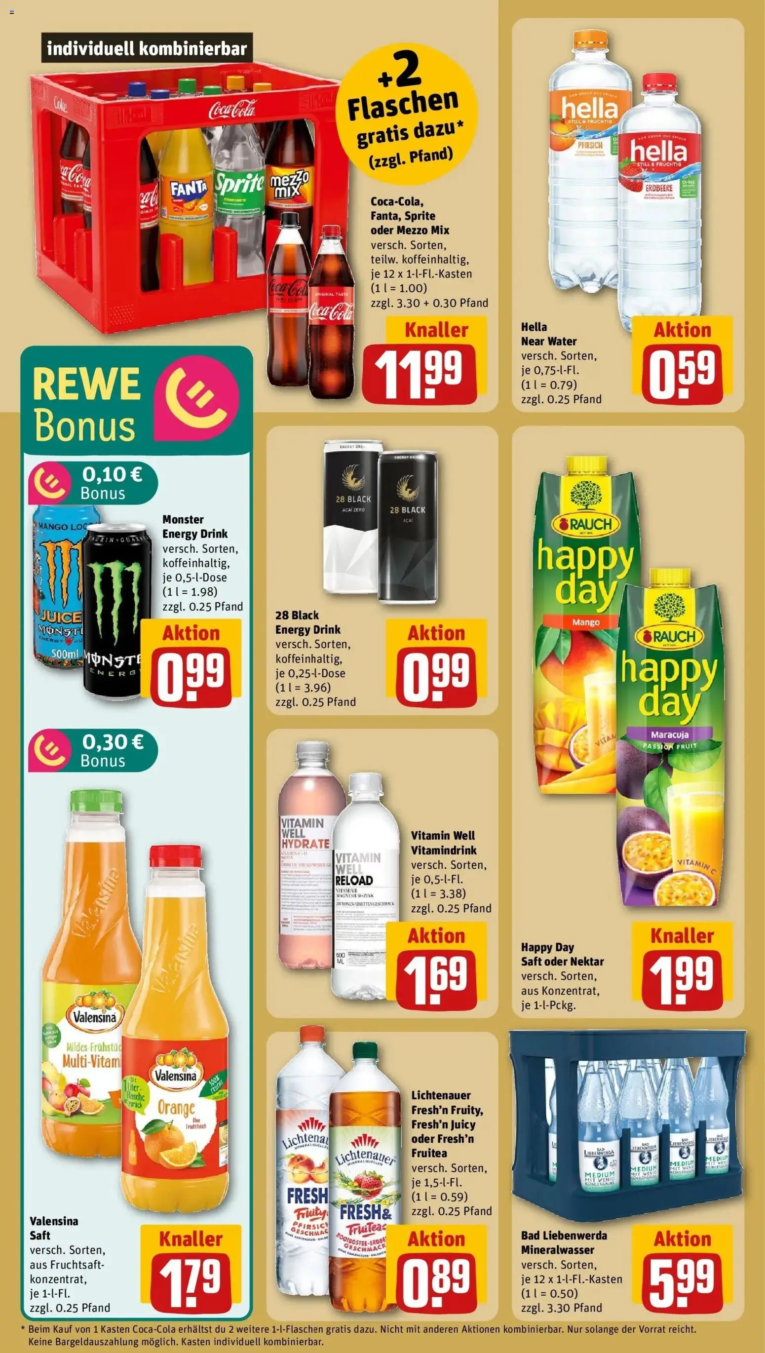 Rewe Prospekt Hohen Neuendorf Ot Bergfelde	 – gültig ab 09.03.2026 | Seite: 16 | Produkte: Coca cola, Energy, Mango, Pfirsich