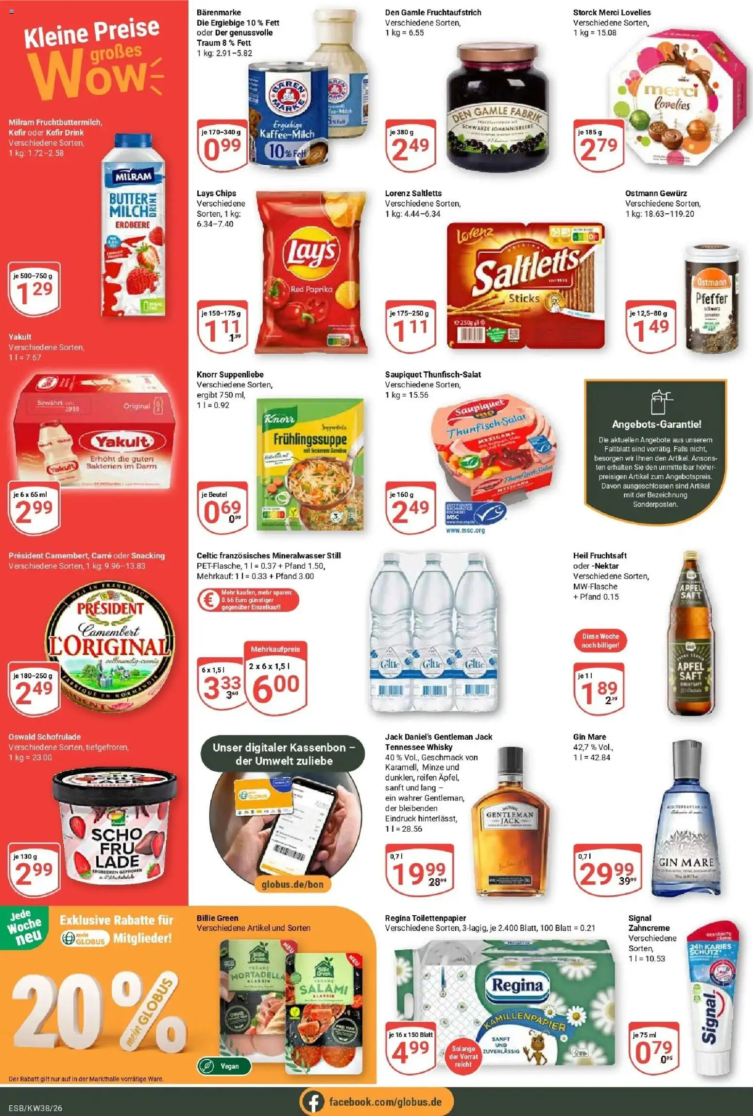 Globus Prospekt Eschborn (ab 14.09.2026) » Angebote online | Seite: 2 | Produkte: Äpfel, Mineralwasser, Milram, Salat