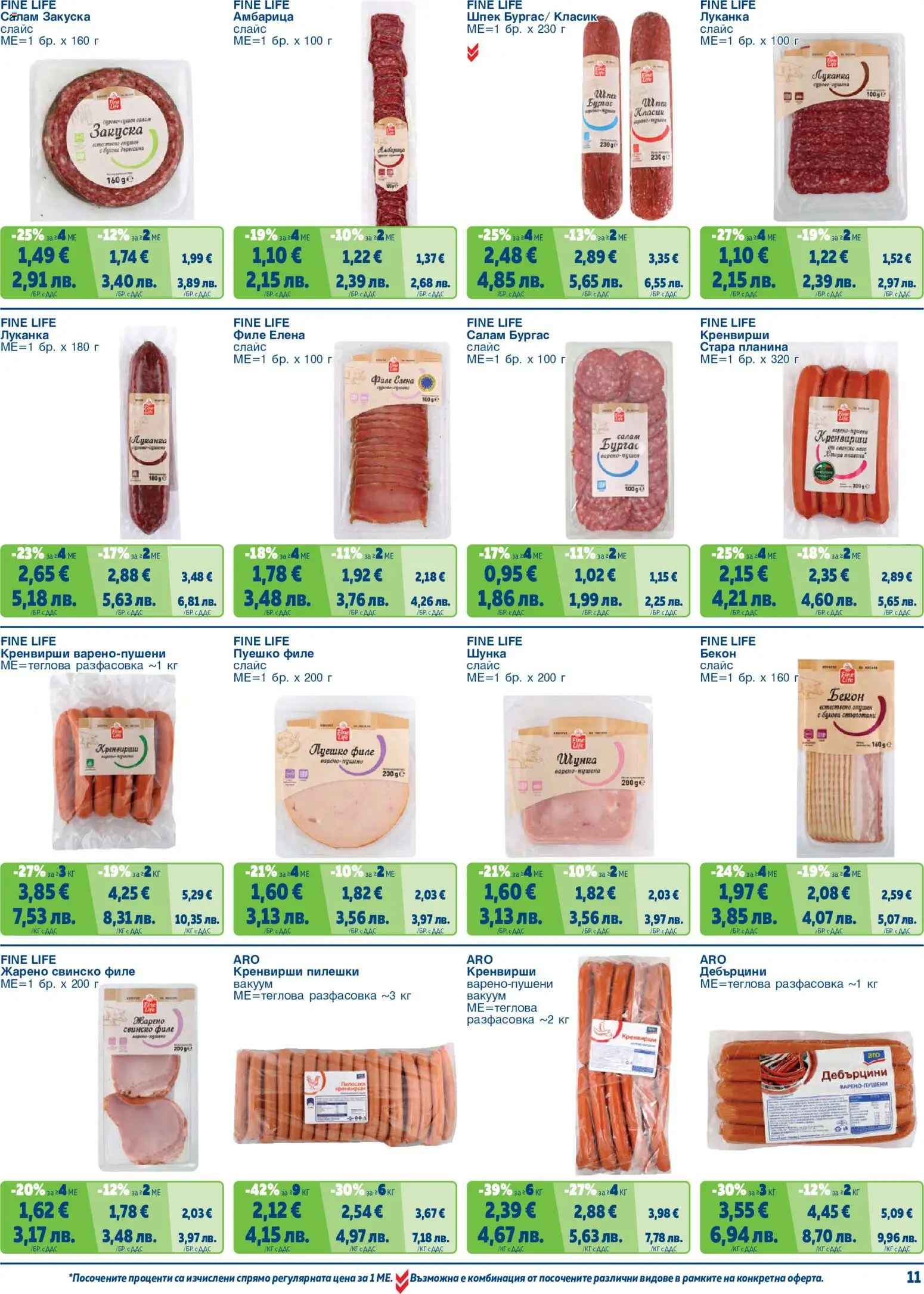 {H1} | Страница: 11 | Продукти: Шунка, Свинско, Амбарица, Филе