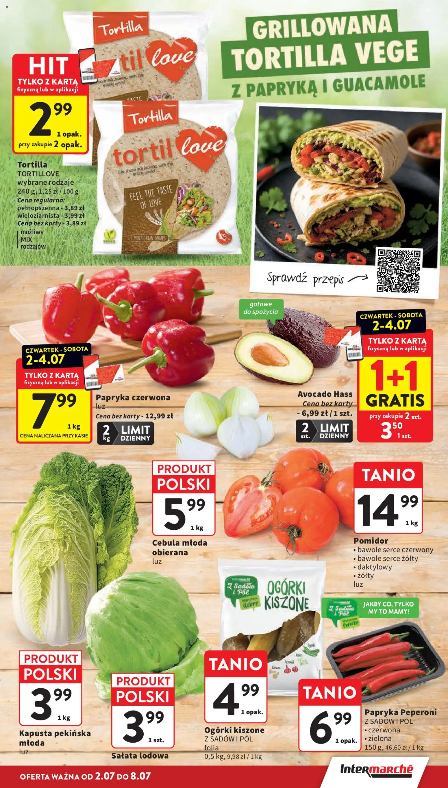 Intermarche gazetka od 02.07.2026 | Strona: 9 | Produkty: Kapusta, Karta, Papryka, Papryka czerwona