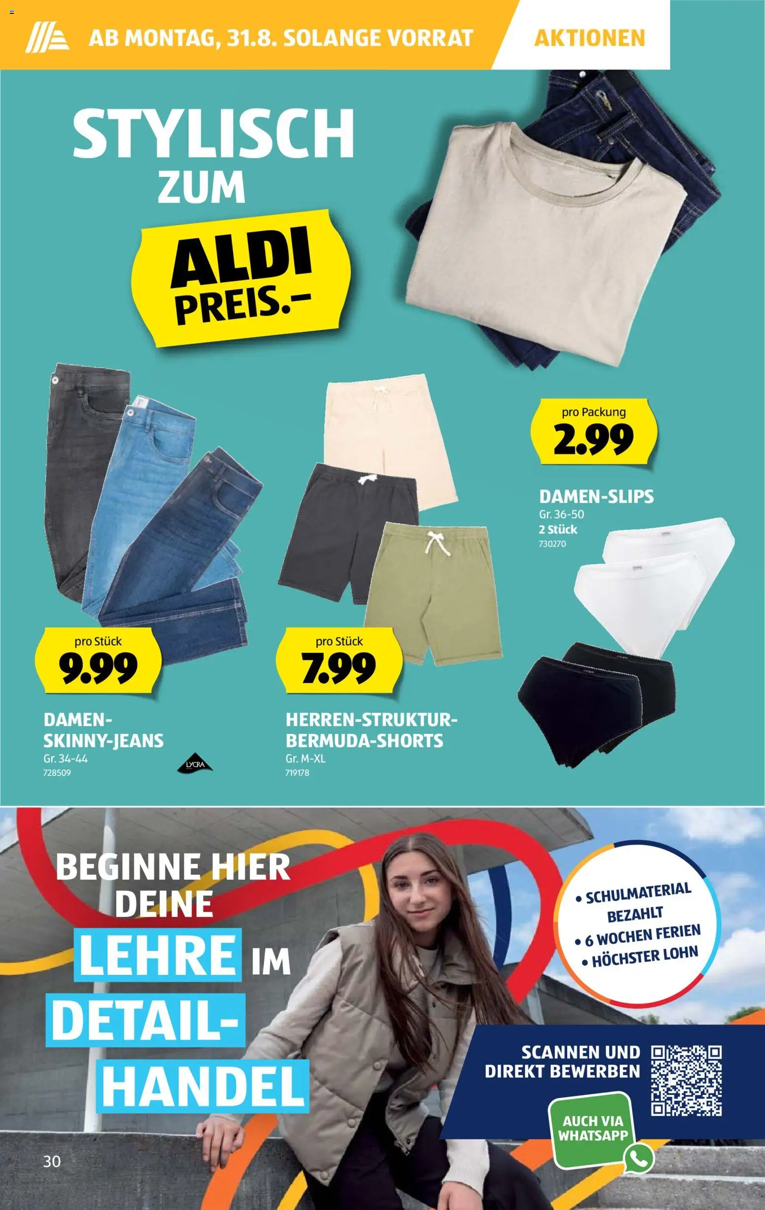 Aldi aktionen – gültig ab 27.08.2026 | Seite: 30 | Produkte: Jeans