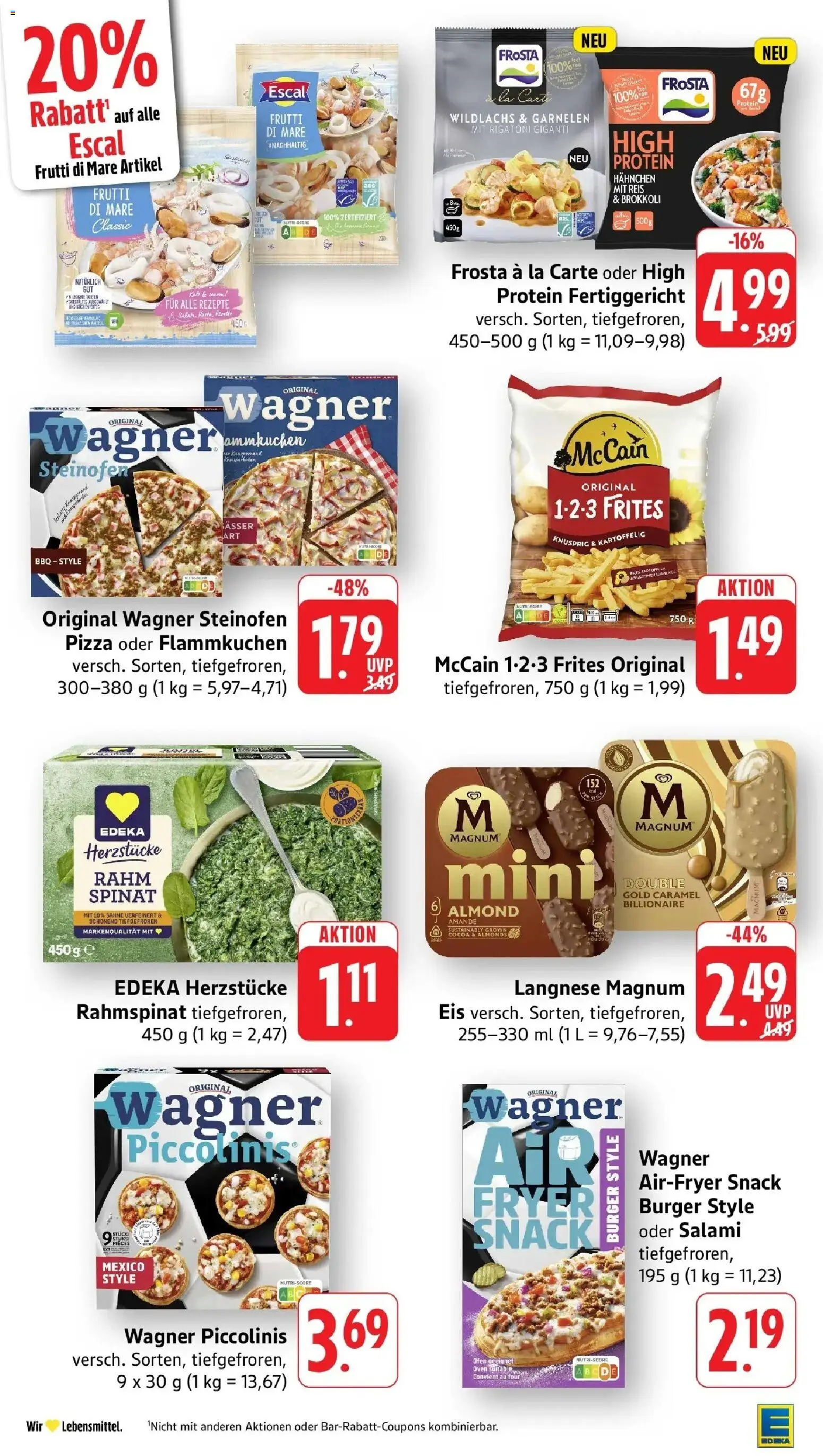 Edeka prospekt Weinheim – gültig ab 22.06.2026 | Seite: 18 | Produkte: Burger, Garnelen, Frosta, Brokkoli
