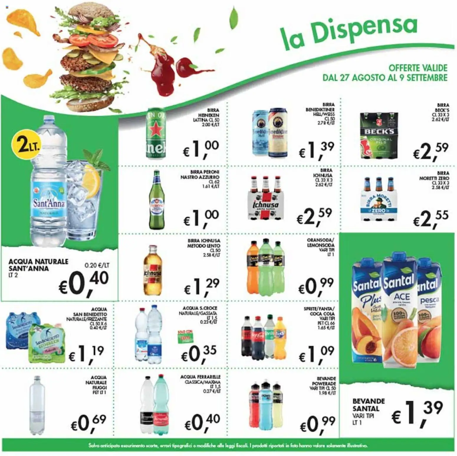 Volantino Coal del 27/08/2026 | Pagina: 15 | Prodotti: Birra, Acqua, Pesca, Coca Cola