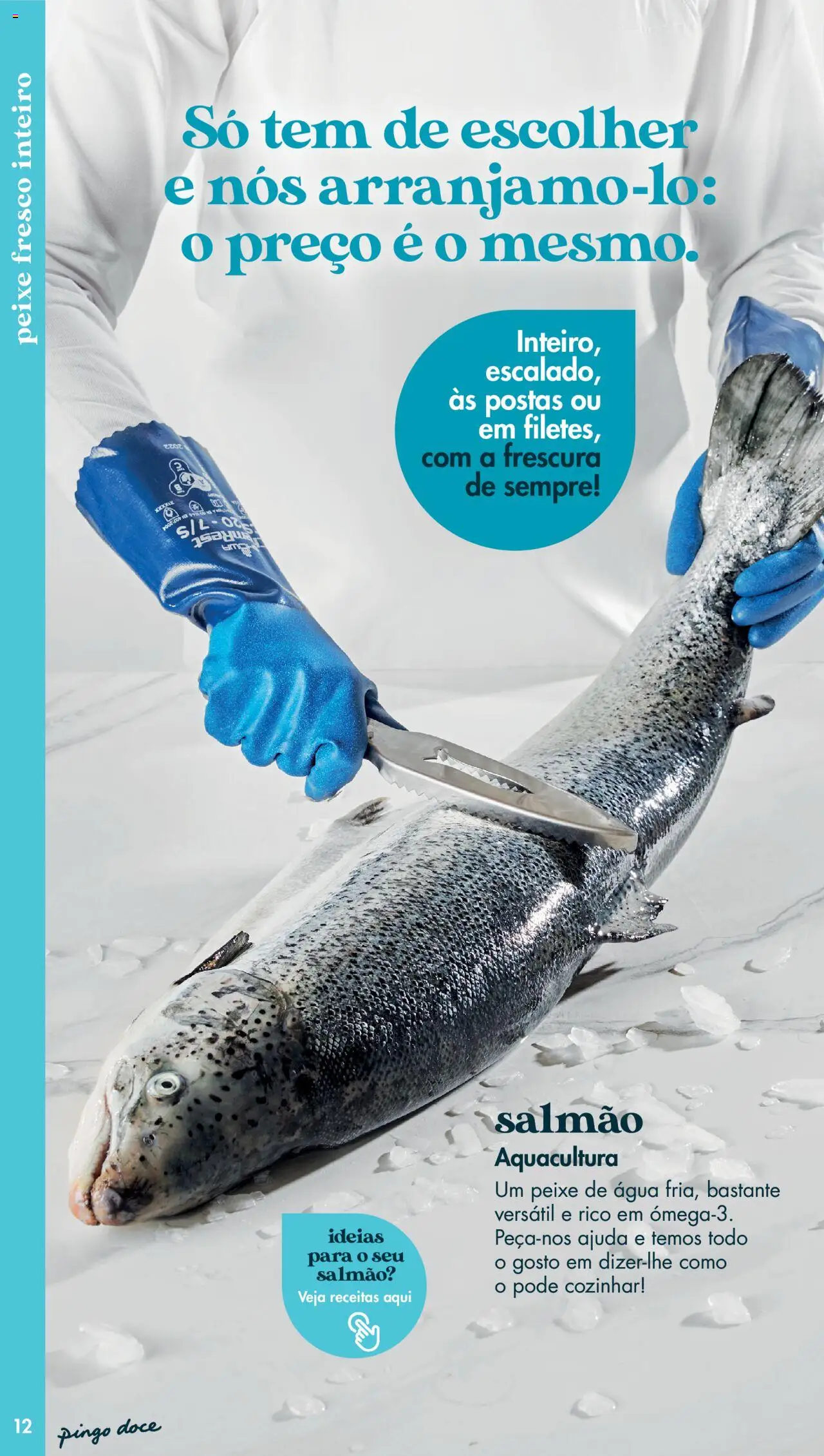 Pingo Doce - Catálogo Peixaria │ válido de 20/05/2025 | Página: 12 | Produtos: Agua, Salmão, Peixe