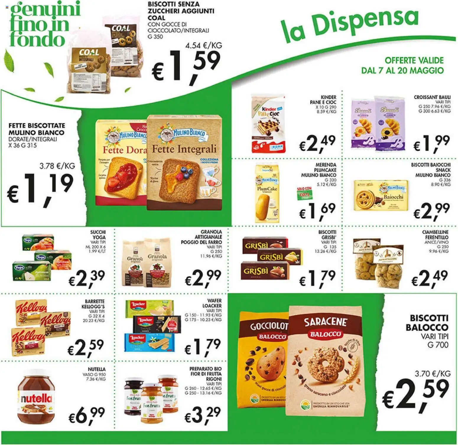 Volantino Coal del 07.05.2026 | Pagina: 18 | Prodotti: Pane, Nutella, Plumcake, Fette biscottate